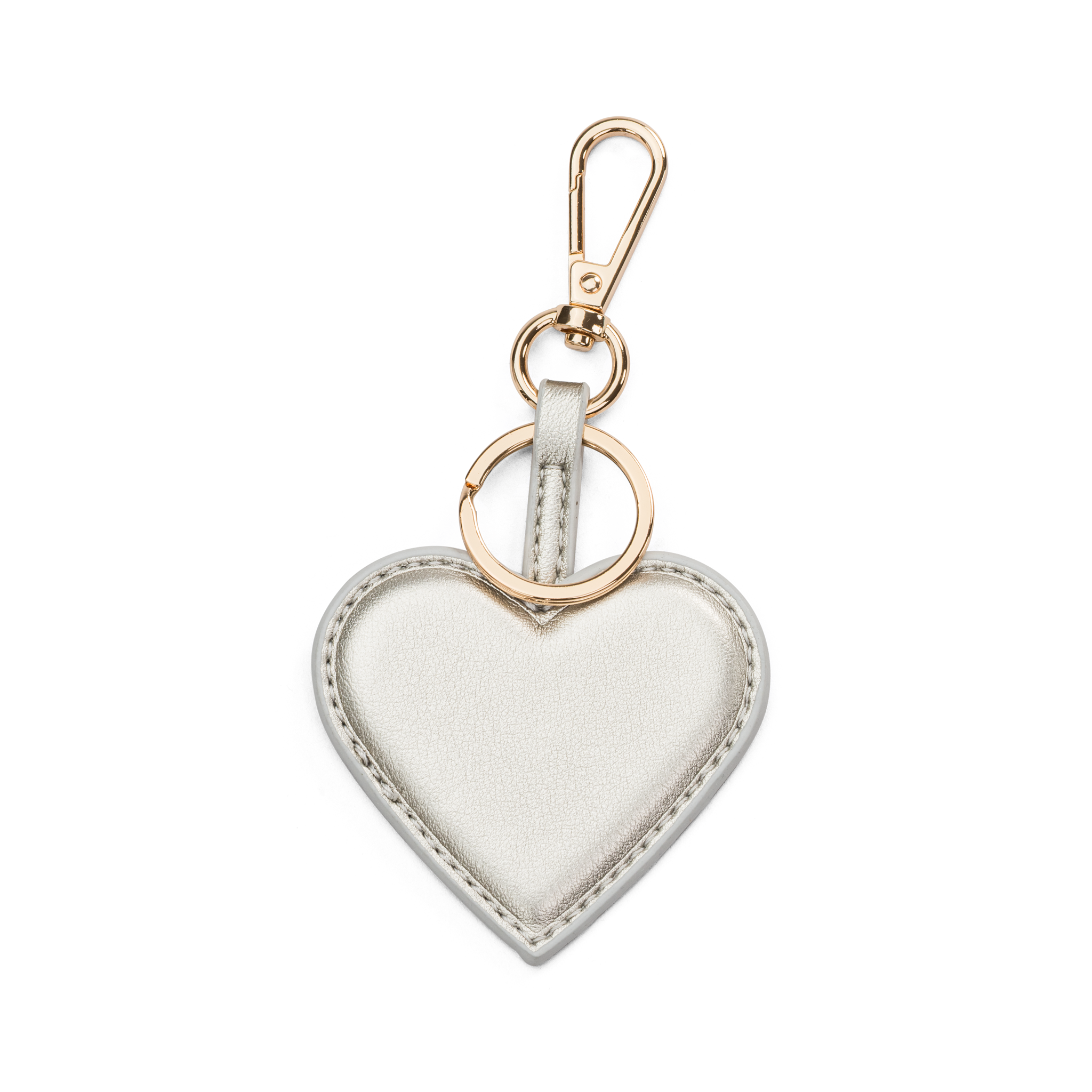 Bag charm/nøkkelring hjertemotiv - Sølv
