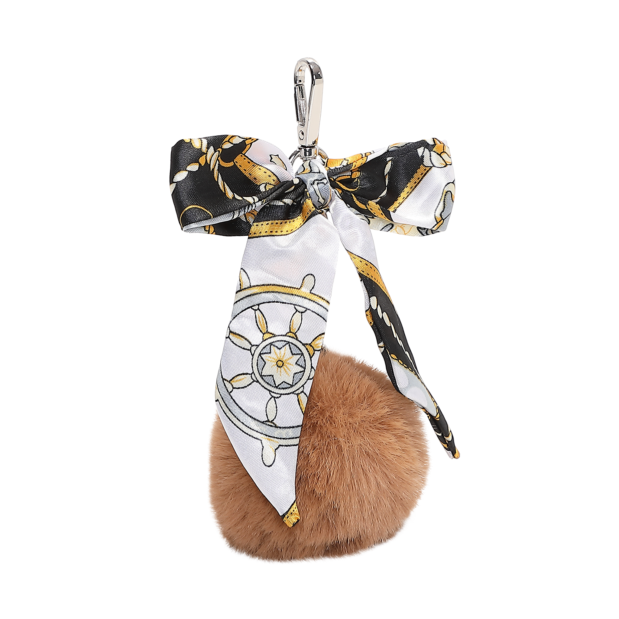Bag charm/nøkkelring pelsball - Kamel