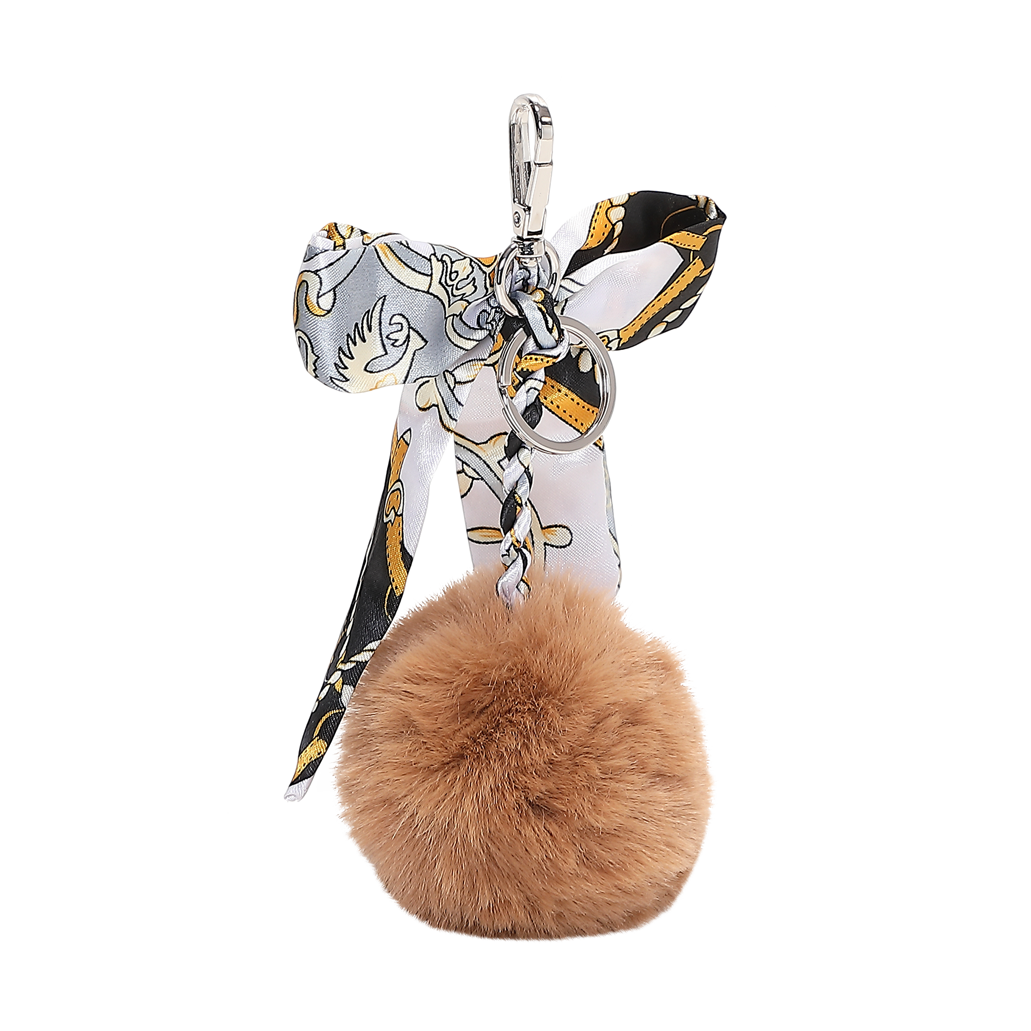 Bag charm/nøkkelring pelsball - Kamel
