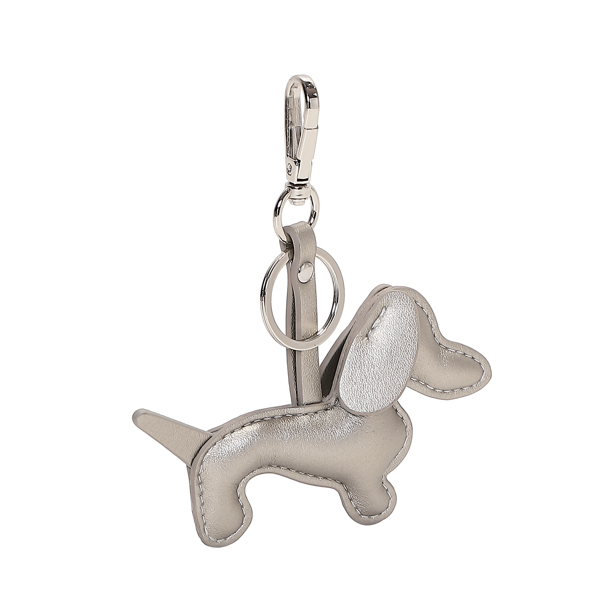 Bag charm hund - Sølv