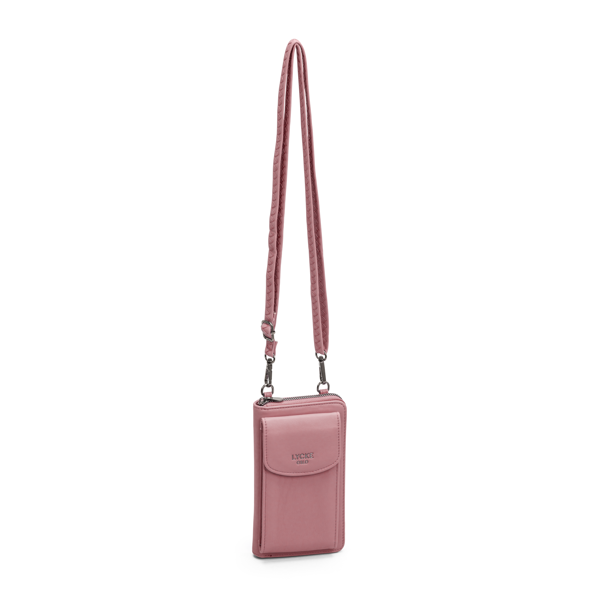 Mobilveske, Kunstskinn - Mørk rosa