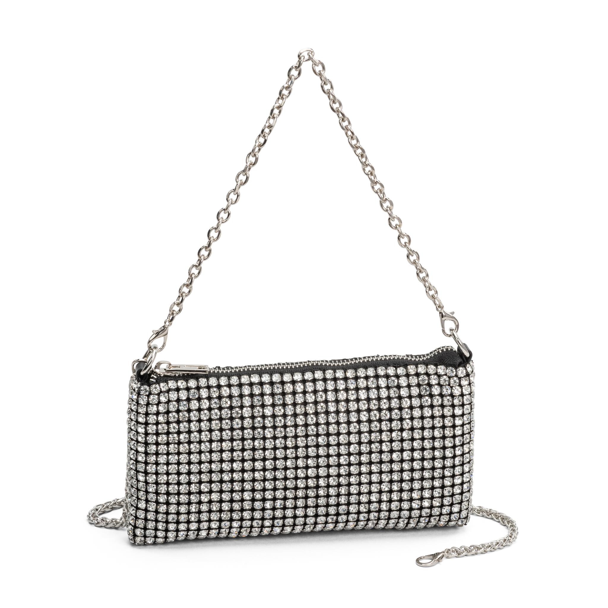 Clutch, Glas stones - Sølv