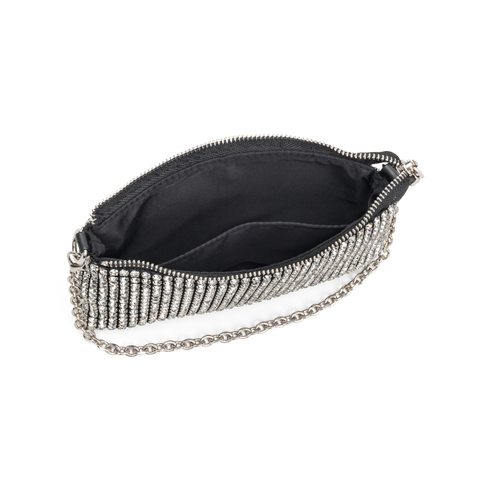 Clutch, Glas stones - Sølv