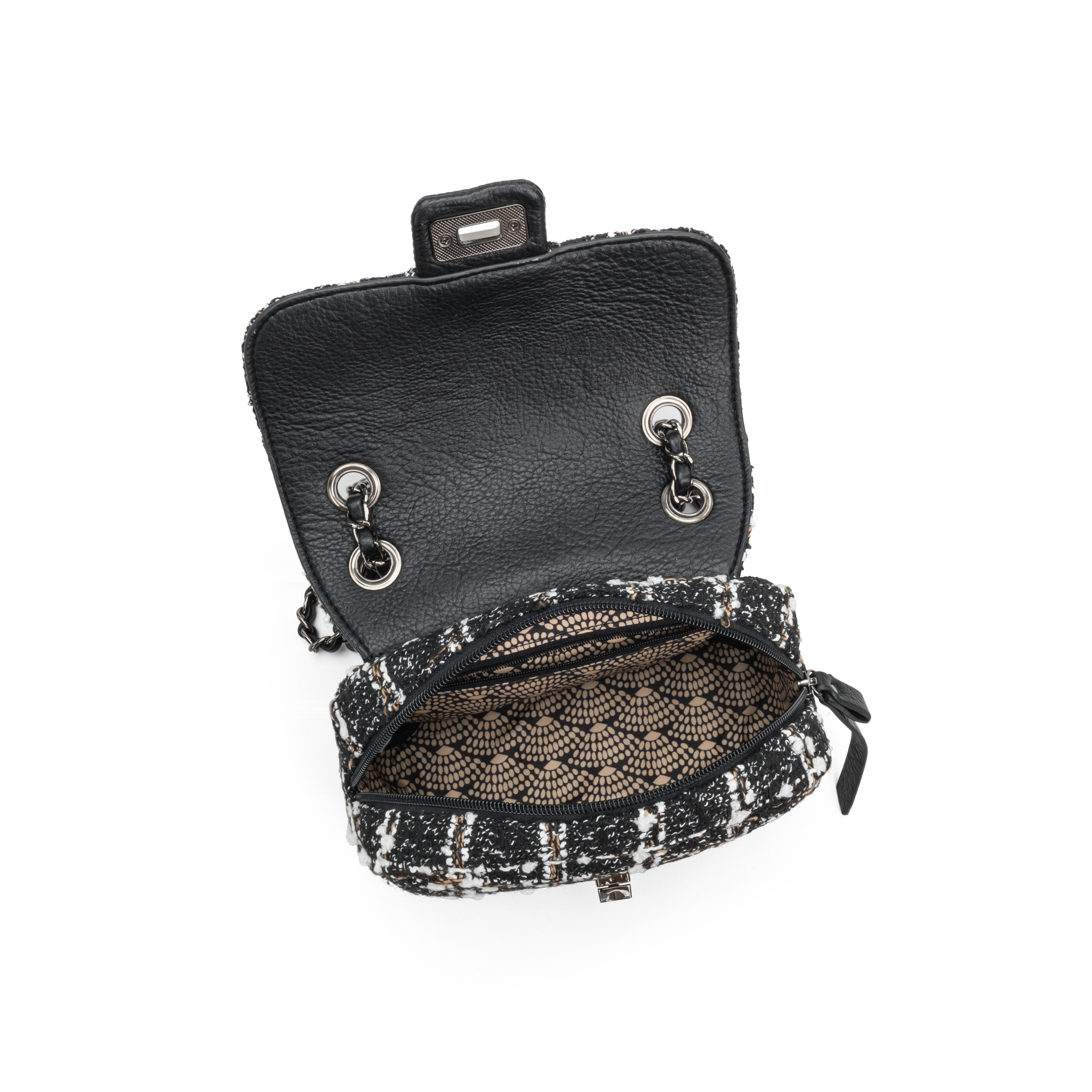 Skulderveske, crossbody - Svart mønster