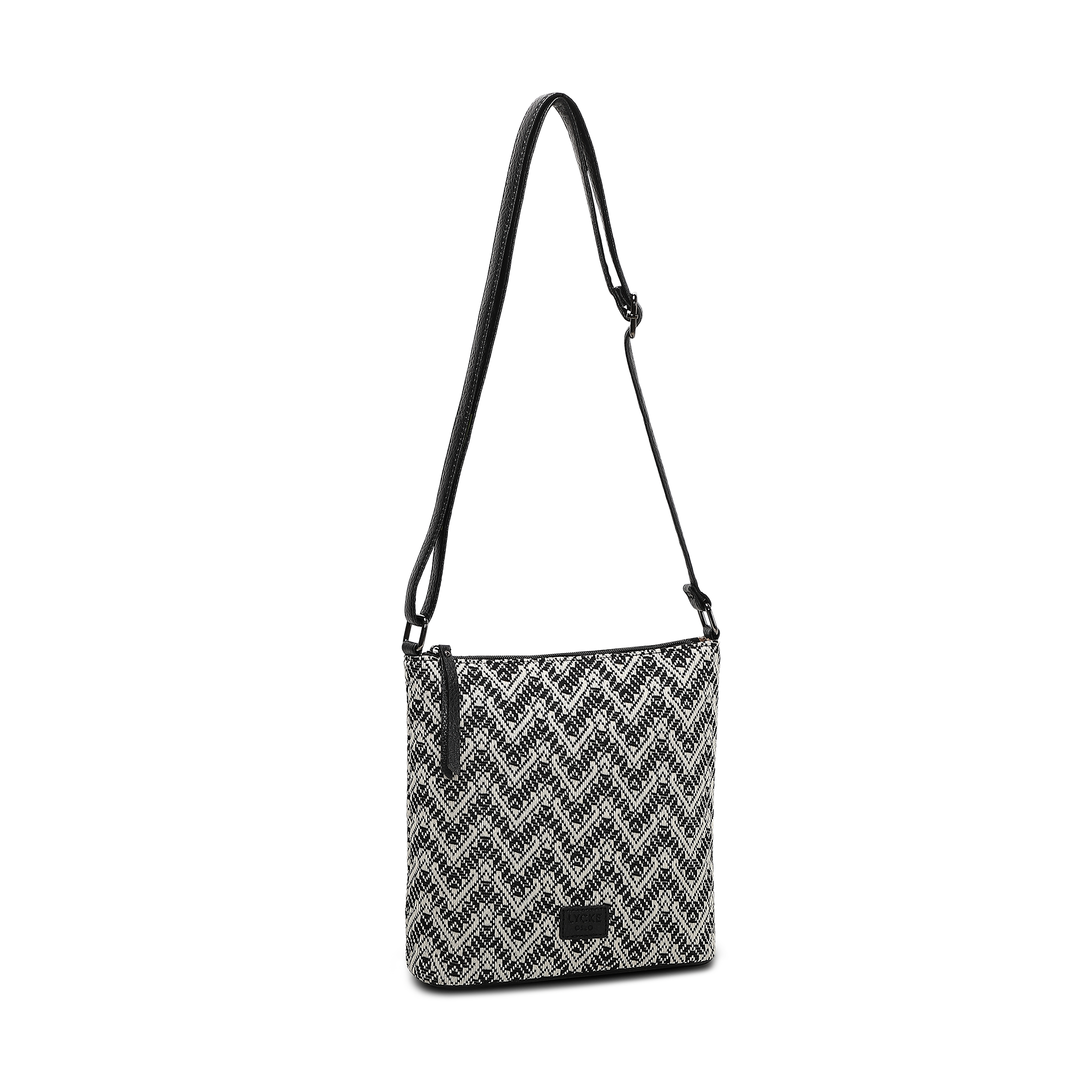 Flora crossbody veske - Black/white