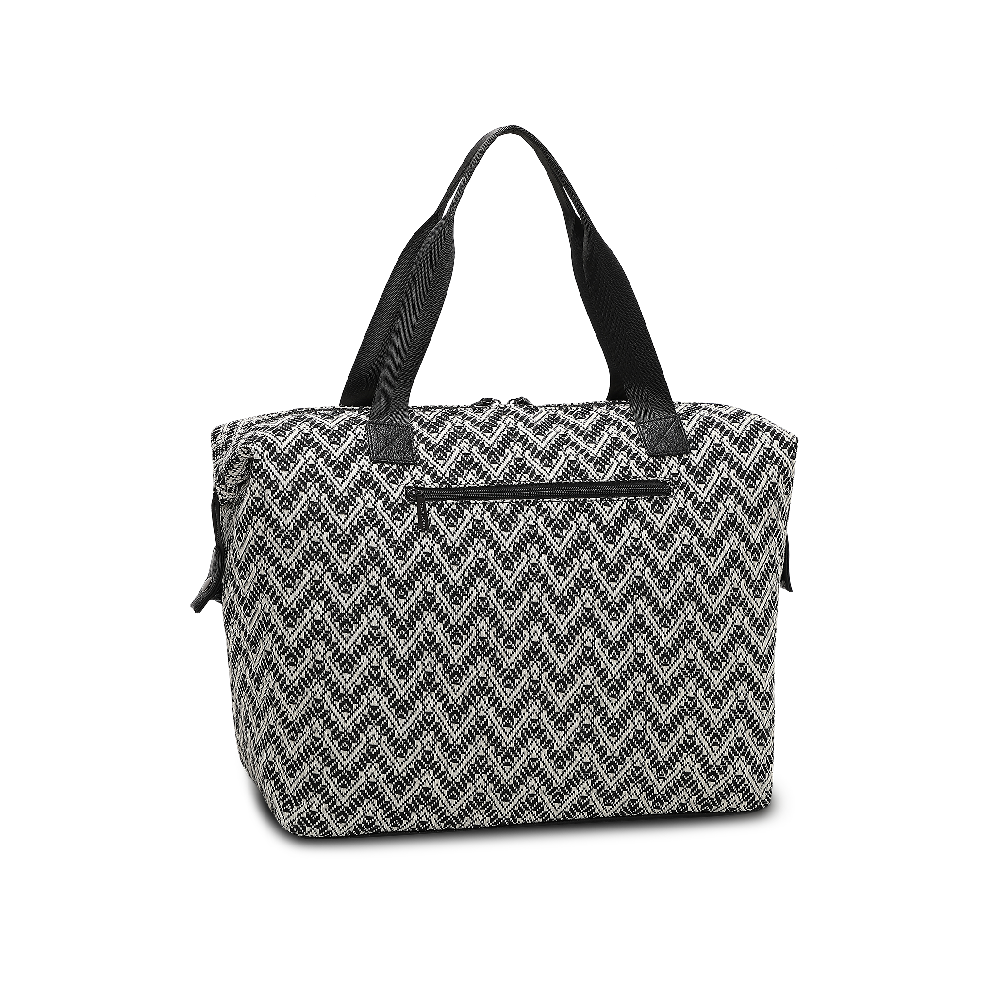 Weekendbag, Flora - Black/white
