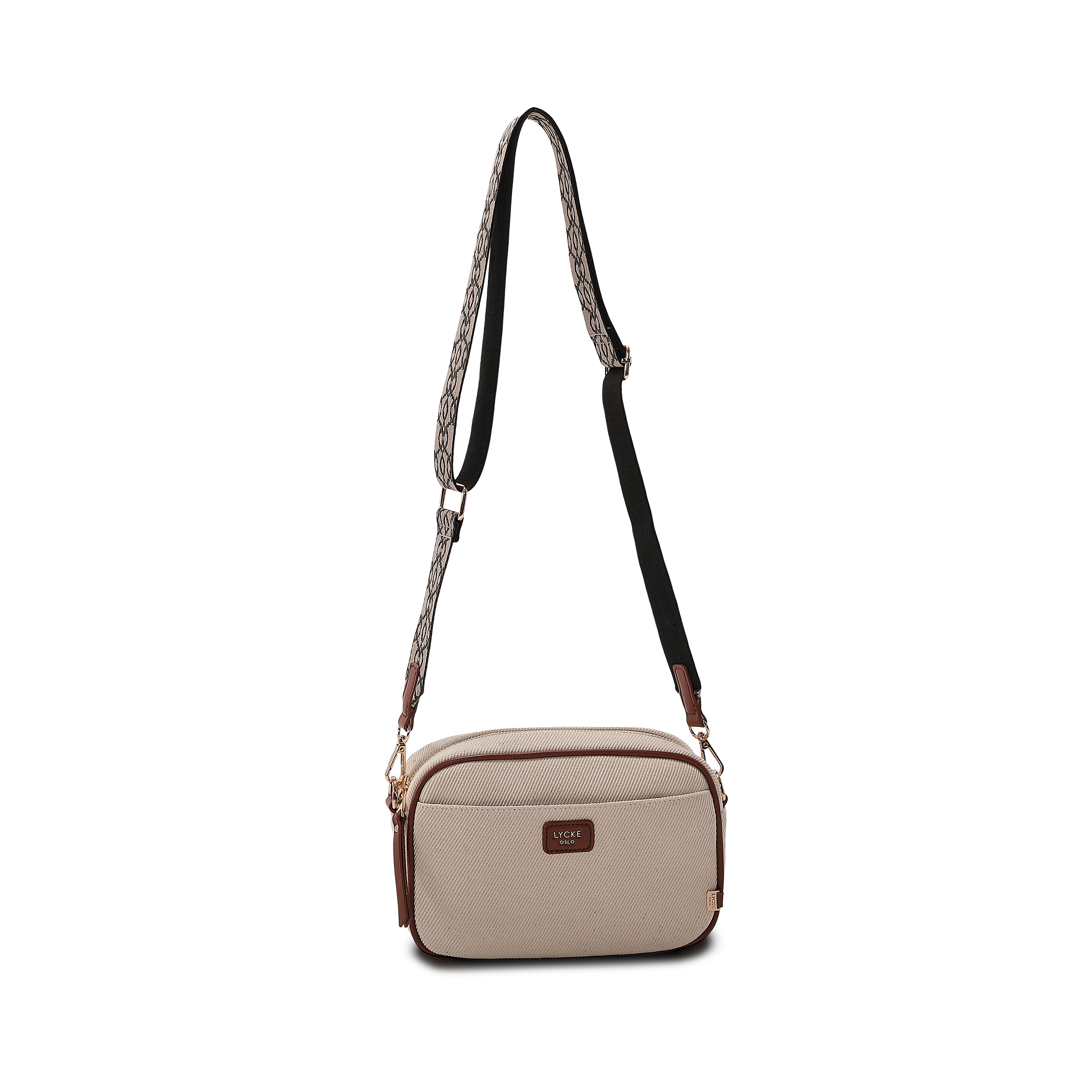 Skulderveske i crossbody-modell - Beige