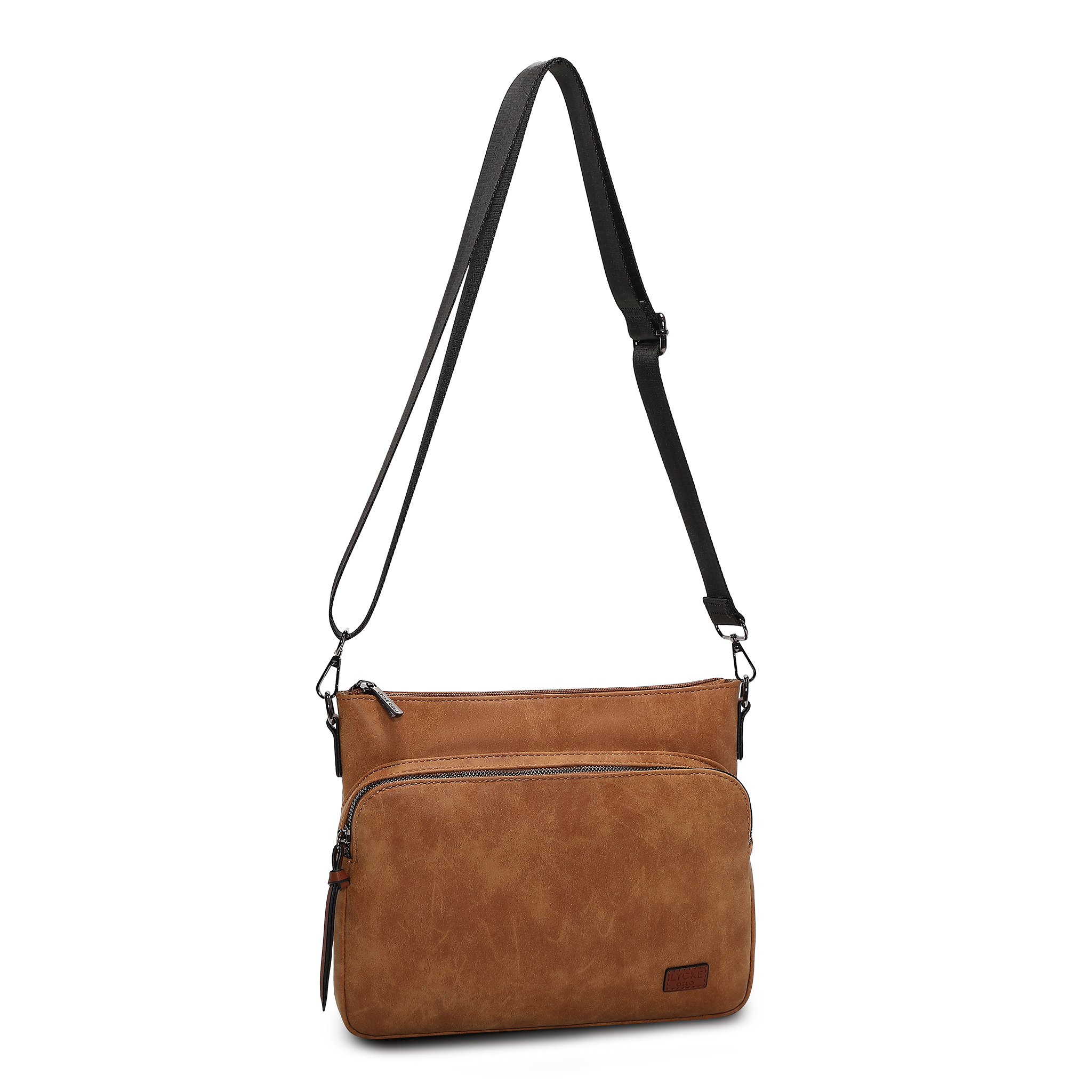 Skulderveske i crossbody-modell - Kamel
