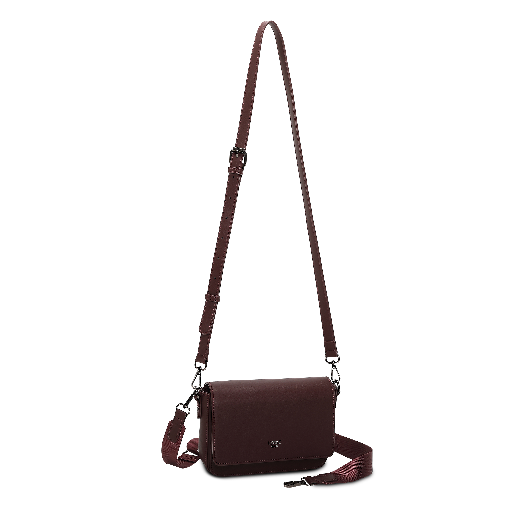 Skulderveske i crossbody-modell - Vin