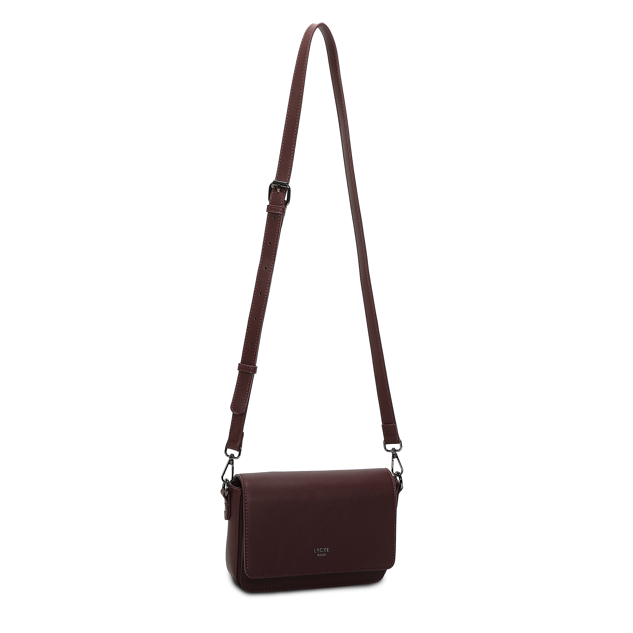 Skulderveske i crossbody-modell - Vin