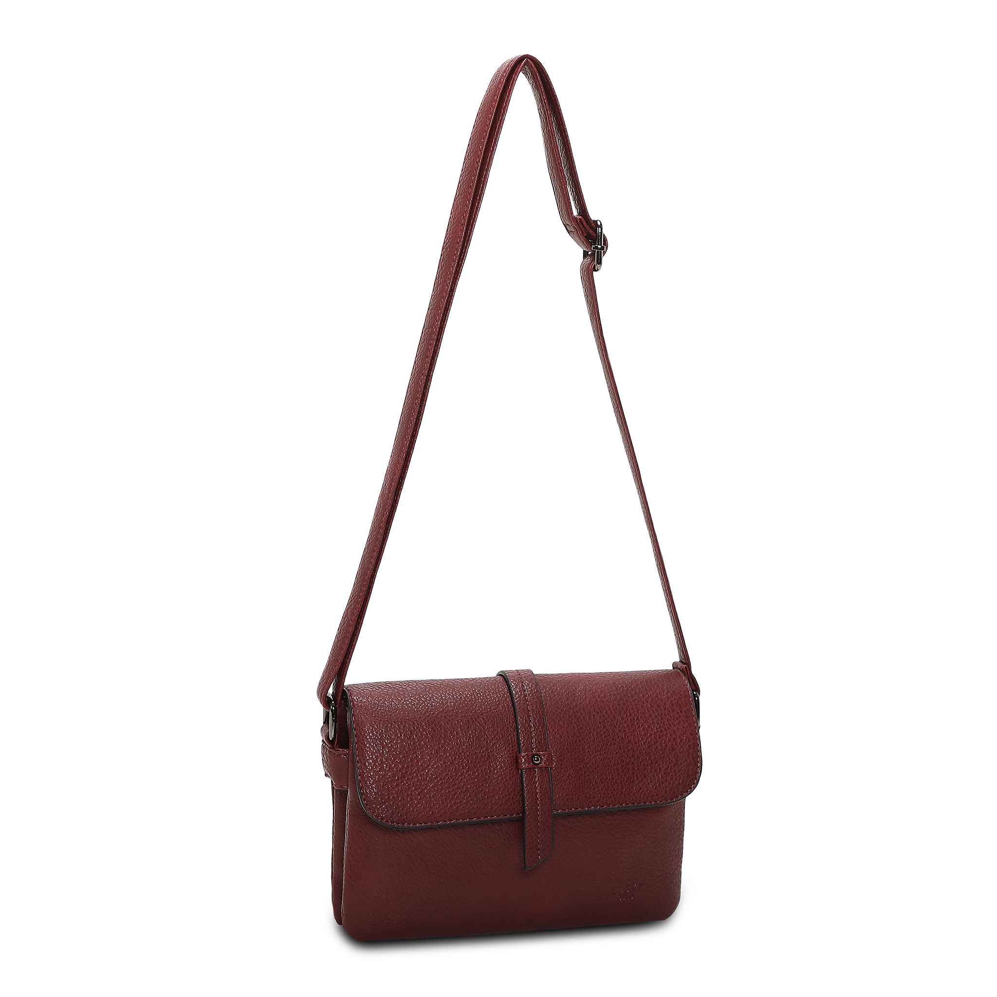 Crossbody med klaff Doris - Vin