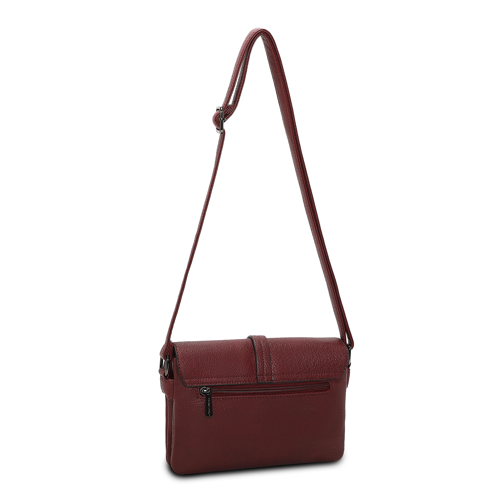 Crossbody med klaff Doris - Vin