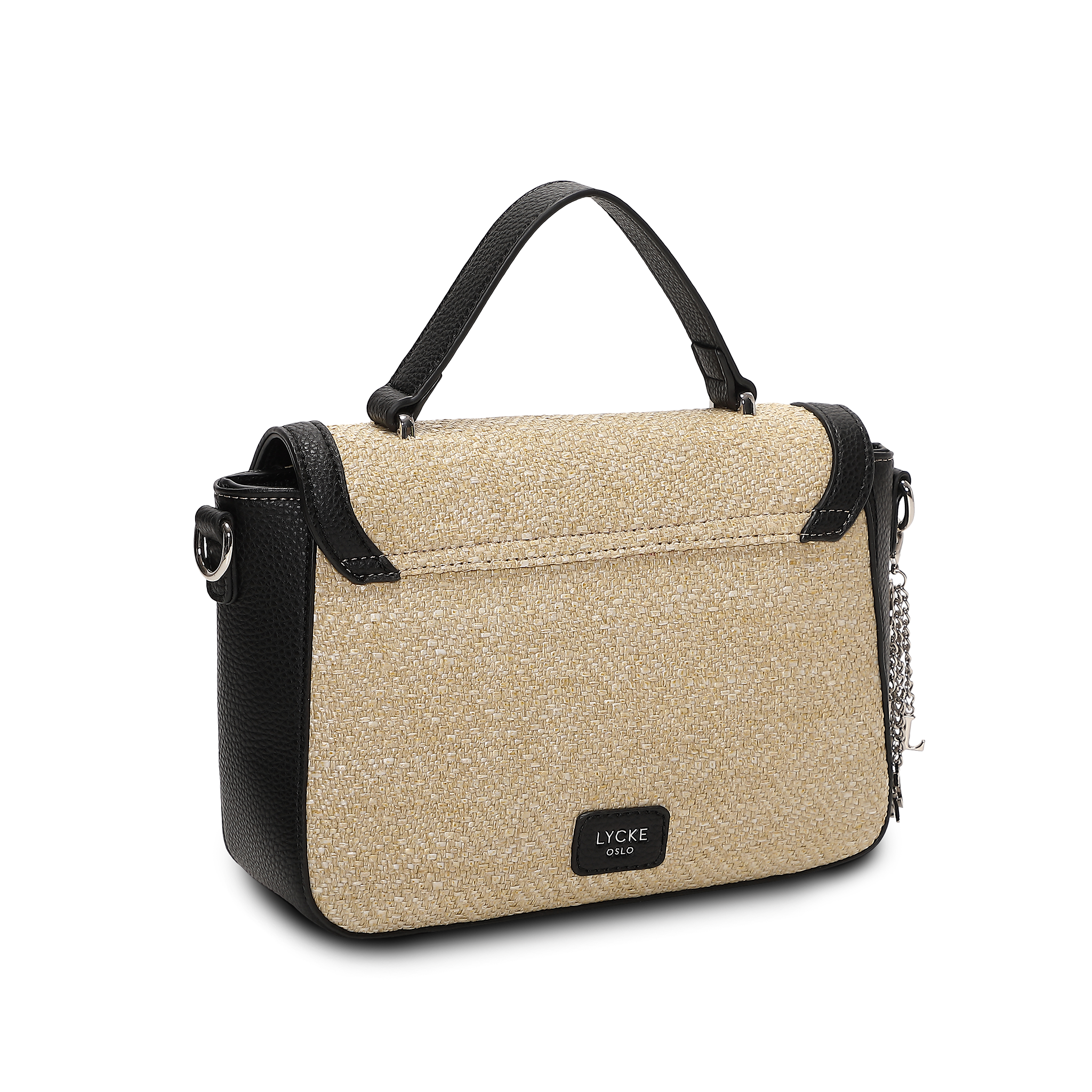 Flåm håndveske med klaff - Beige