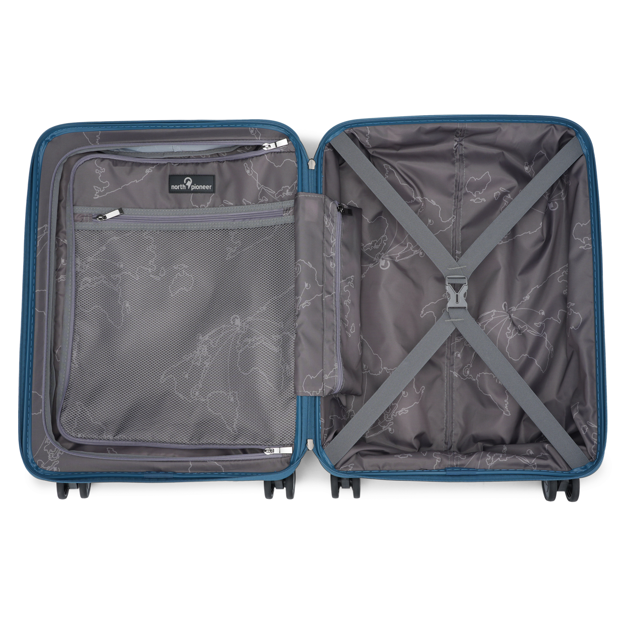 Oslo Kabinkoffert Laptop 4 hjul, 55 cm, 31L - Petrol