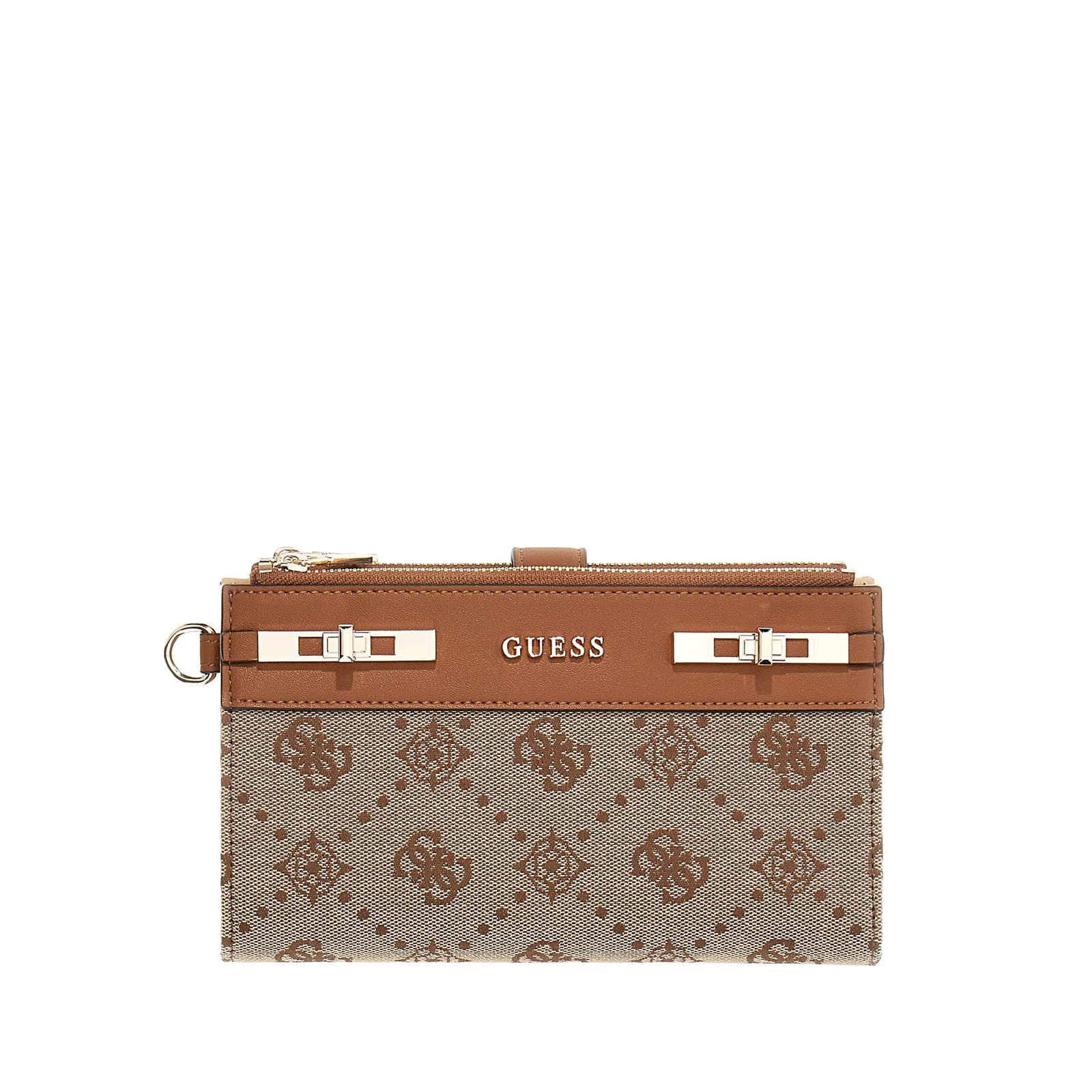 Melinda logo double zip lommebok - Latte Brown