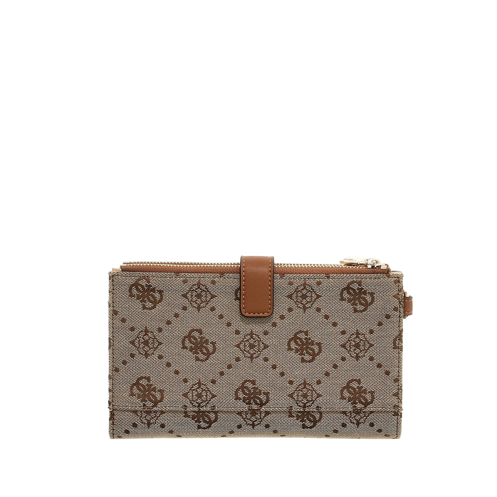 Melinda logo double zip lommebok - Latte Brown