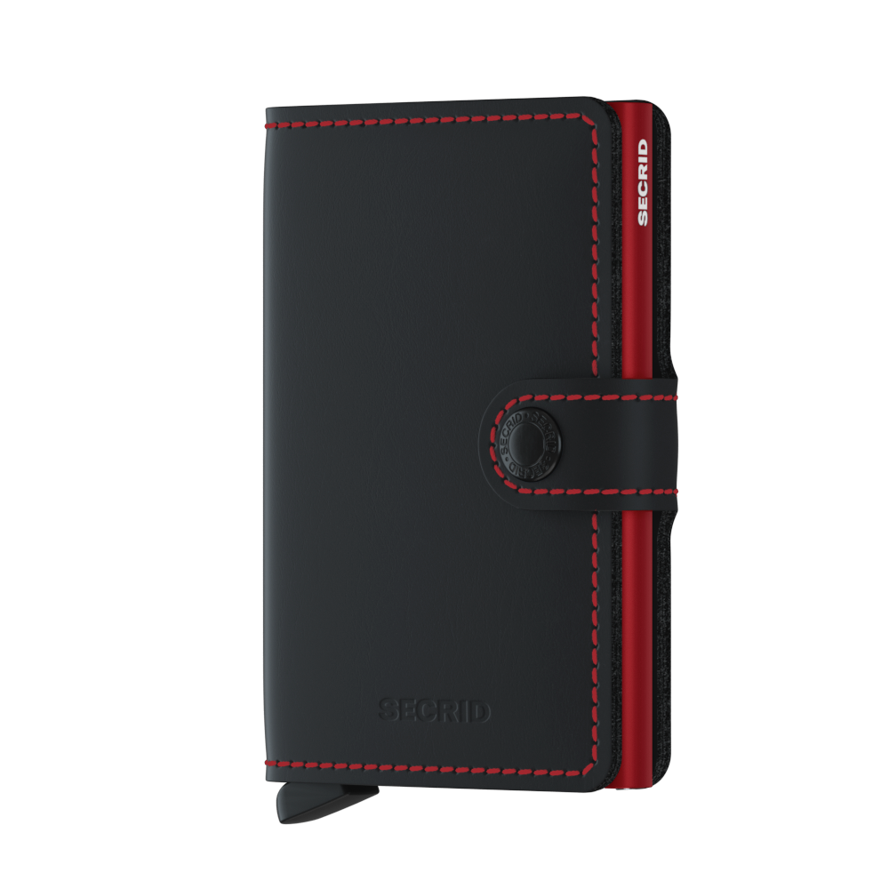 Miniwallet Matte Black-Red - Svart rød