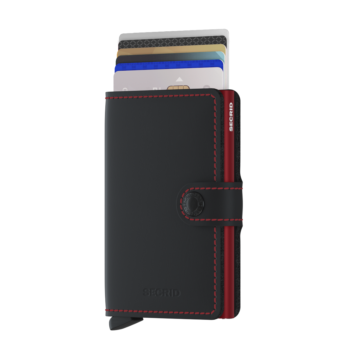 Miniwallet Matte Black-Red - Svart rød