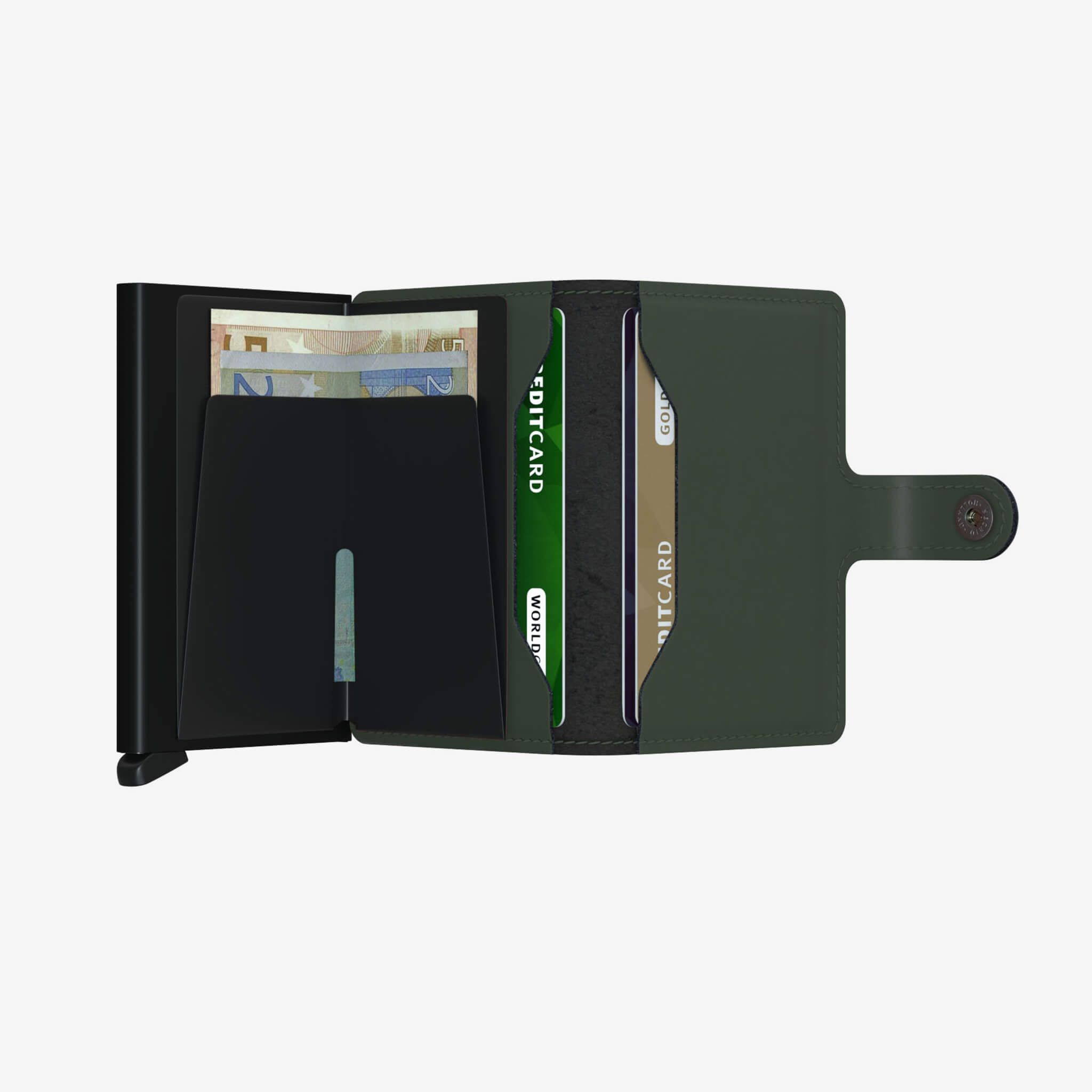 Miniwallet Matte Green-Black - Grønn