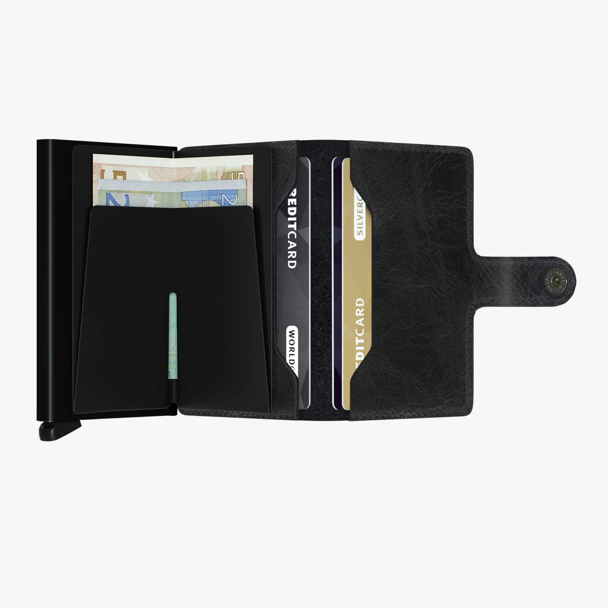 Miniwallet Vintage Black - Svart