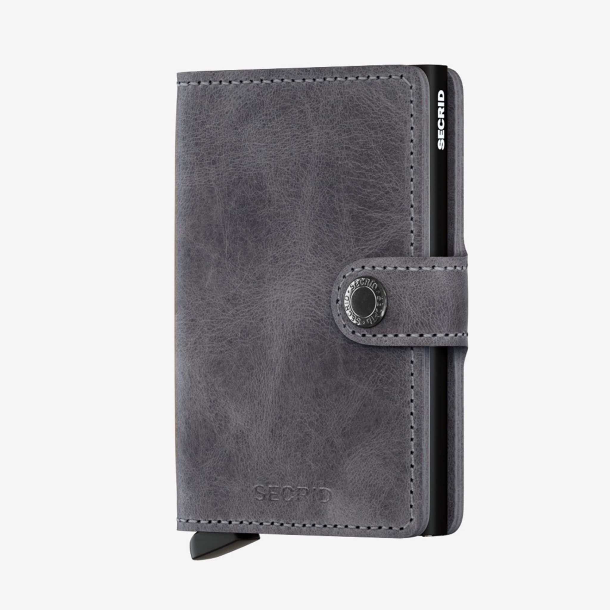 Miniwallet Vintage Grey-Black - Grå