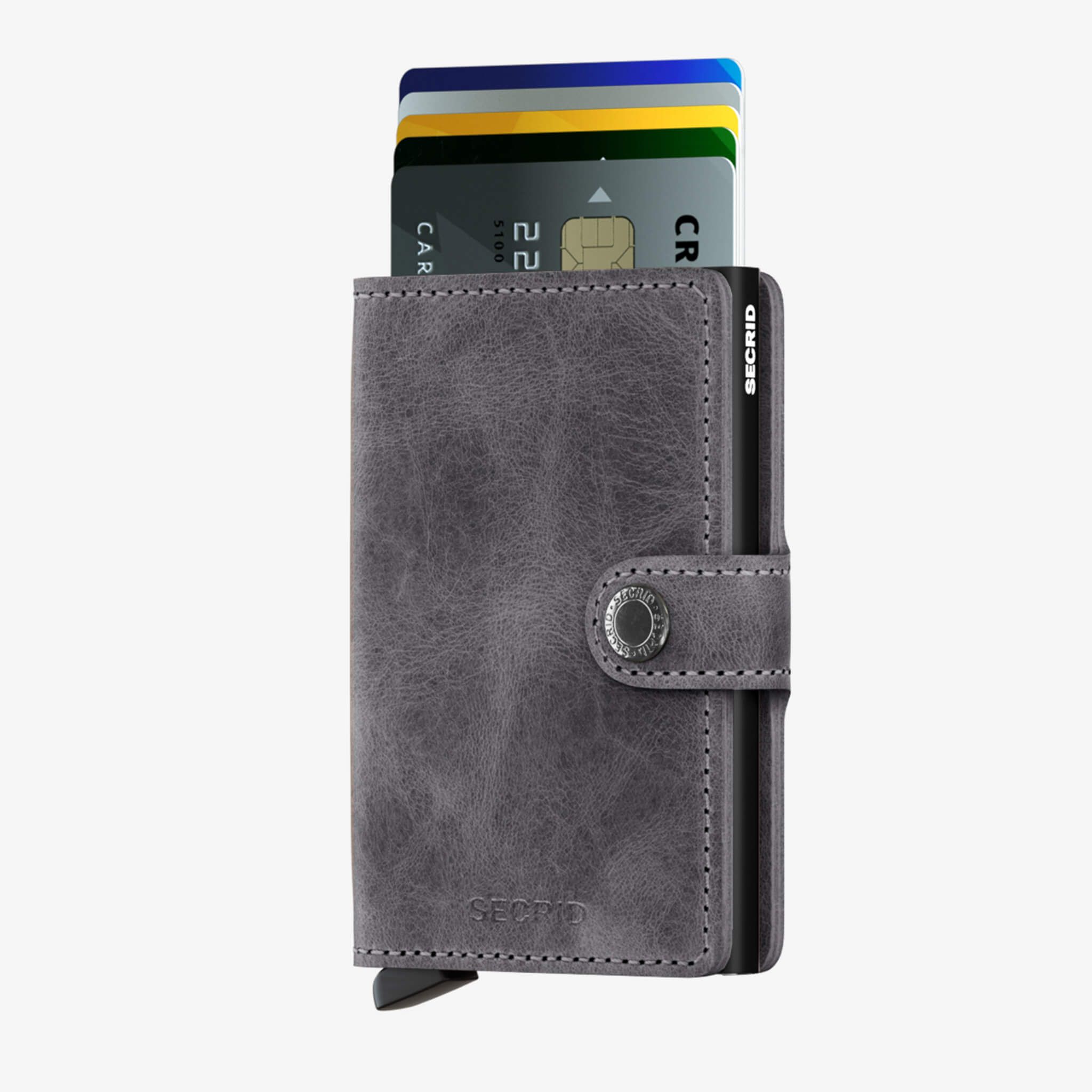 Miniwallet Vintage Grey-Black - Grå