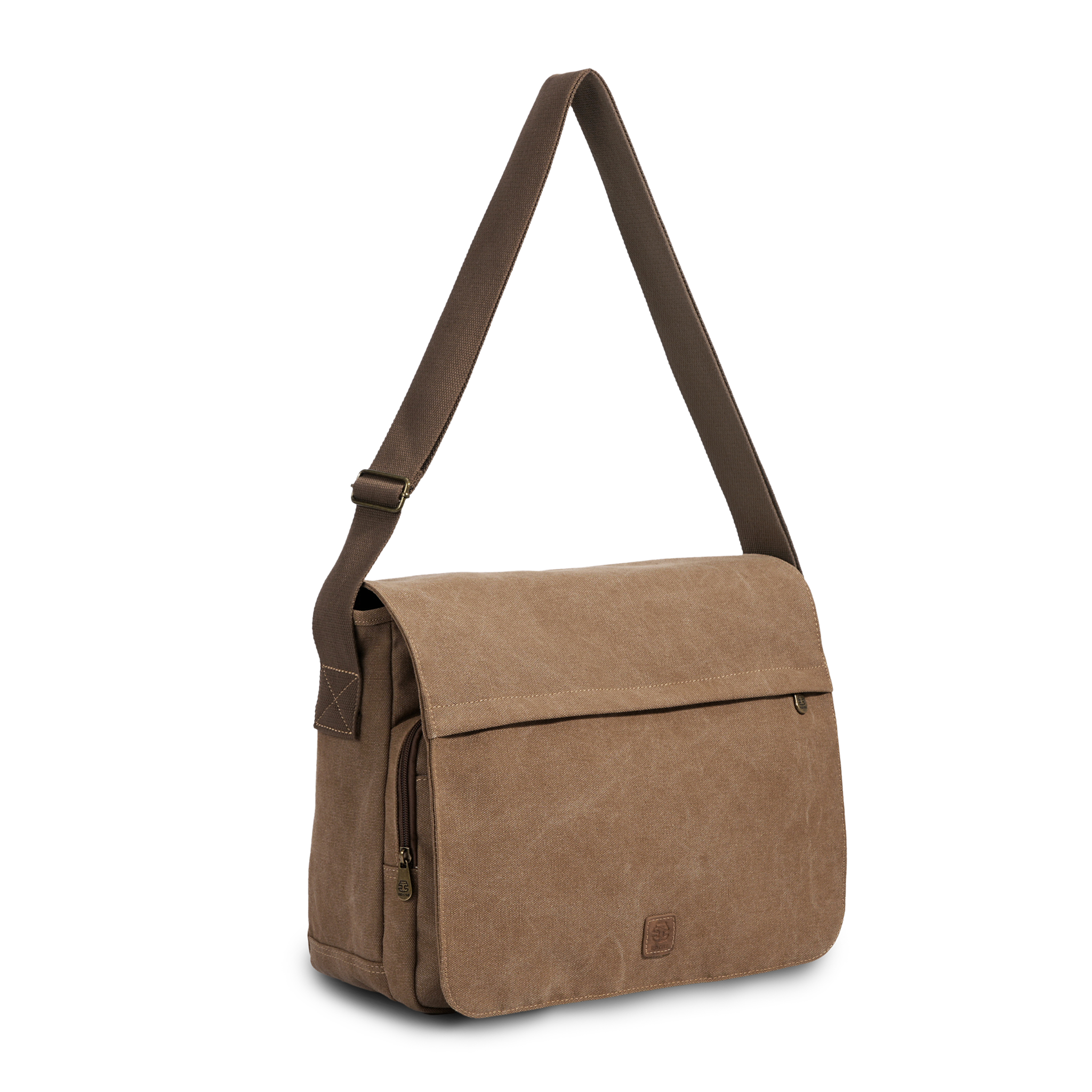 Skulderveske i crossbody-modell - Kamel