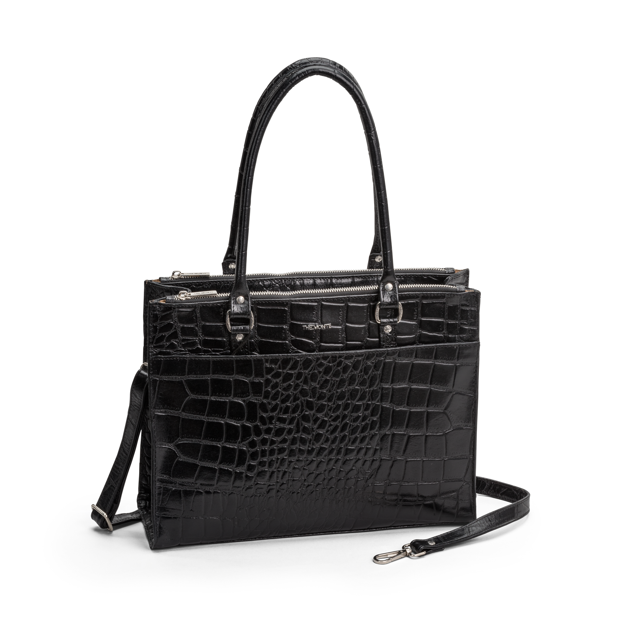 Tote Bag i croco - Svart