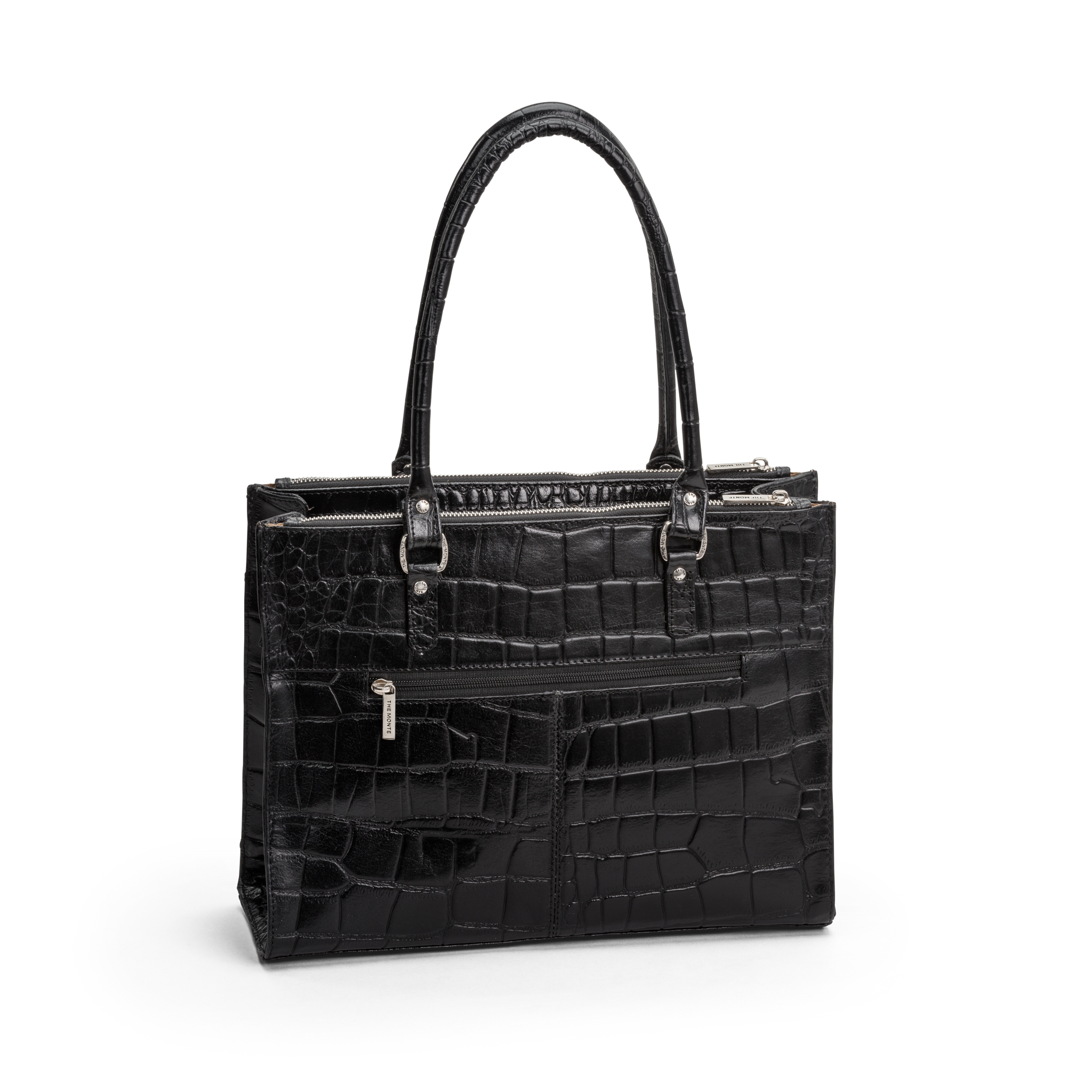 Tote Bag i croco - Svart