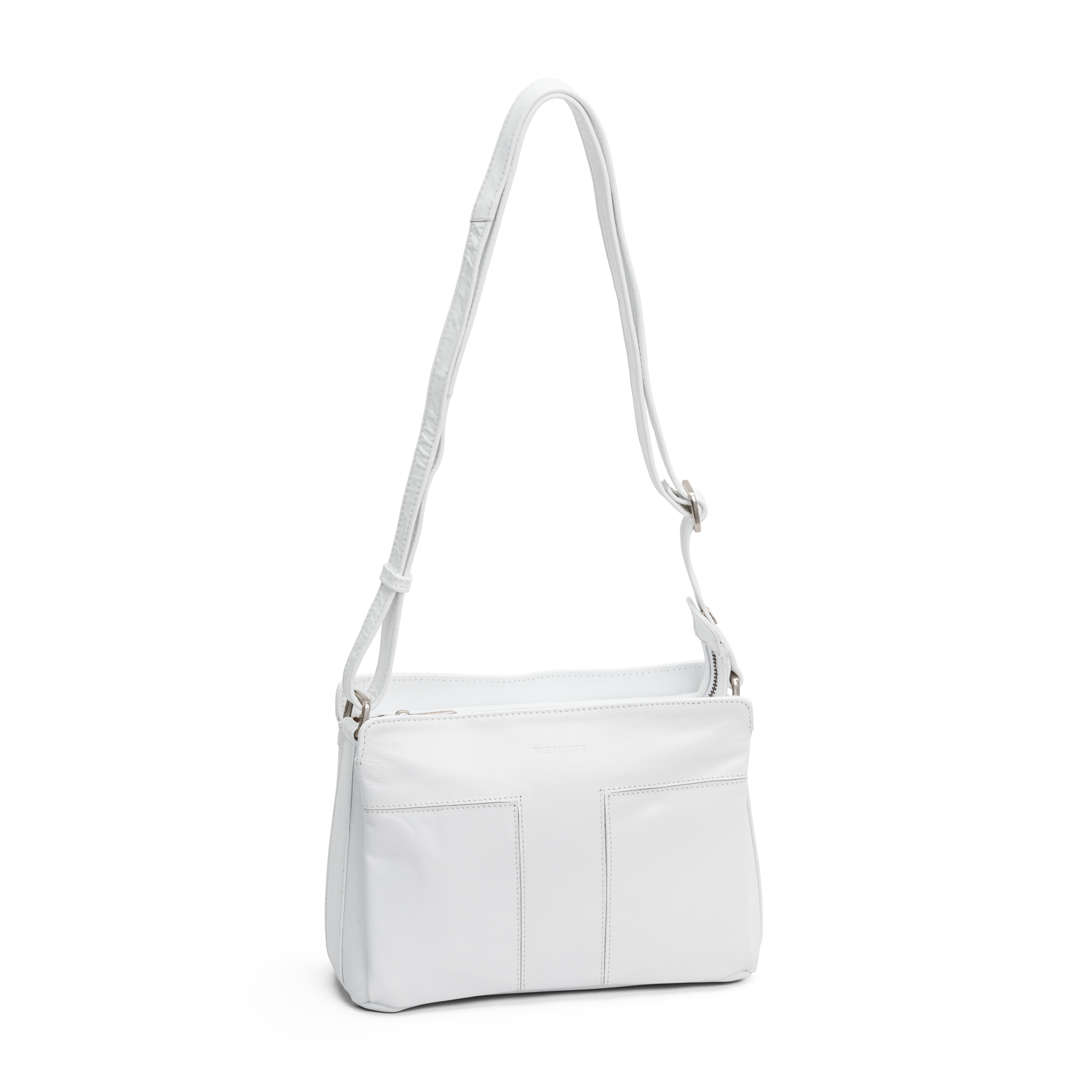 Crossbody i skinn - Hvit