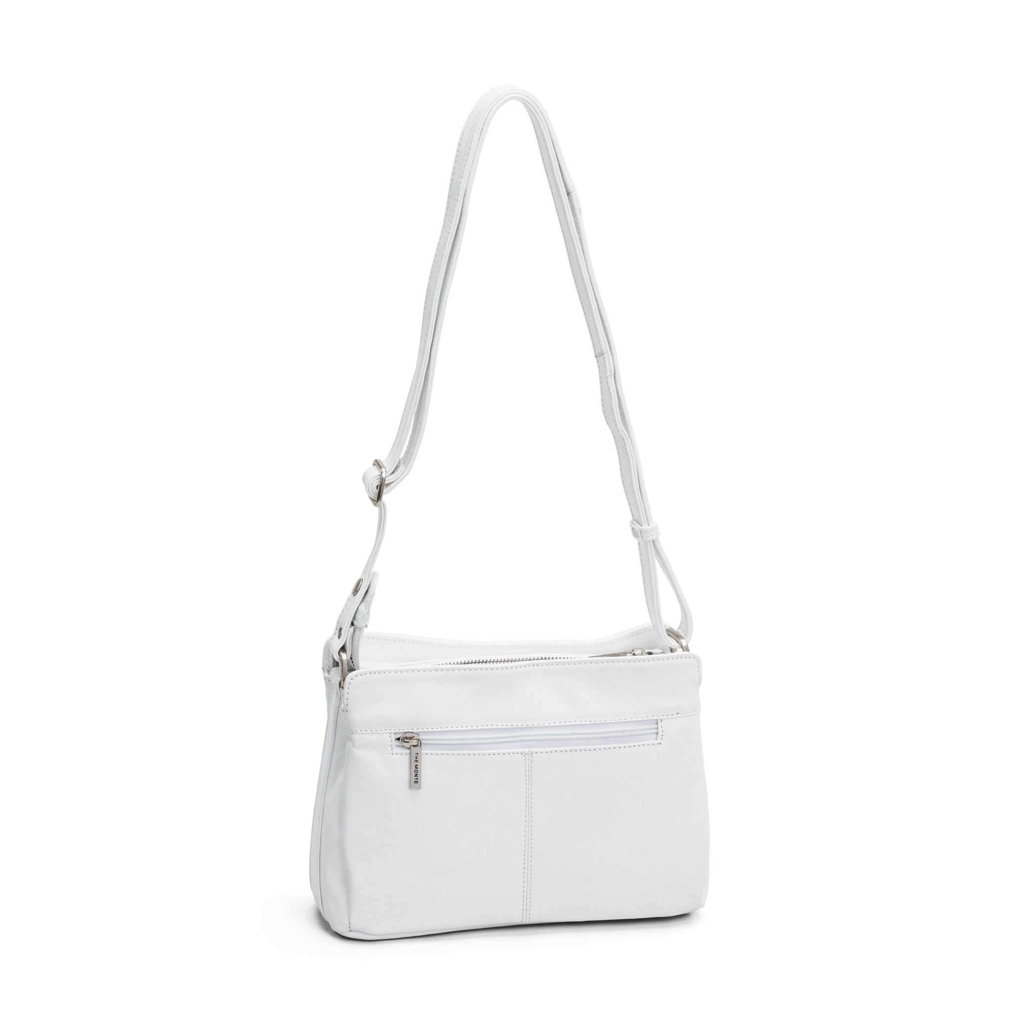 Crossbody i skinn - Hvit