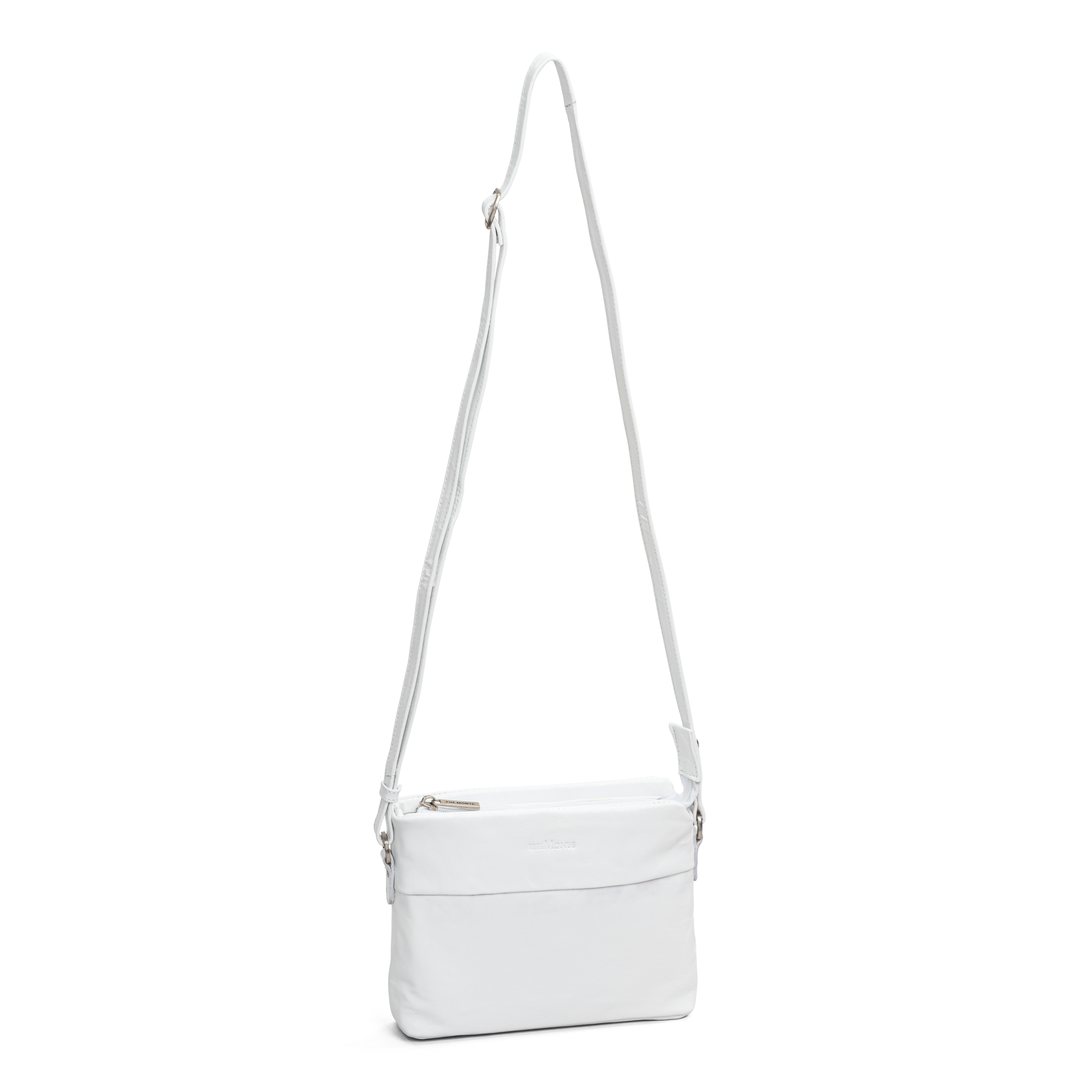 Crossbody i skinn - Hvit