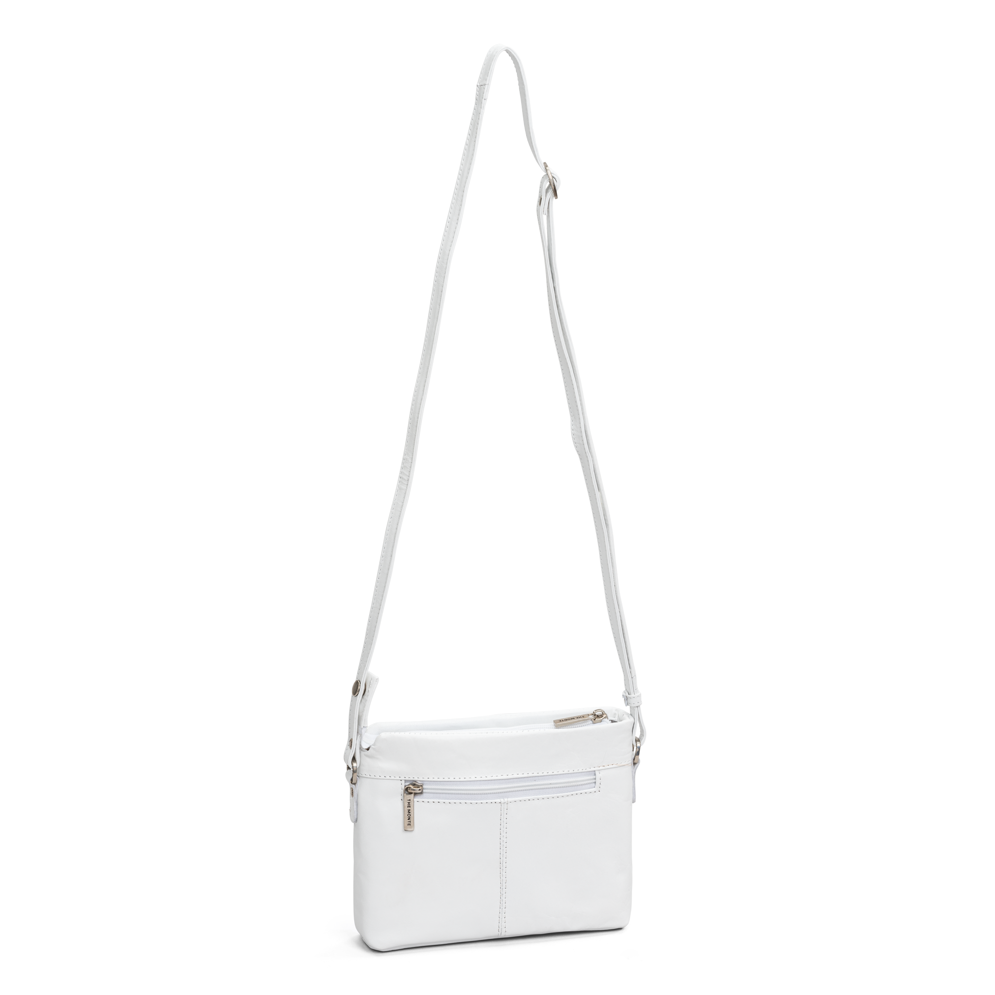 Crossbody i skinn - Hvit
