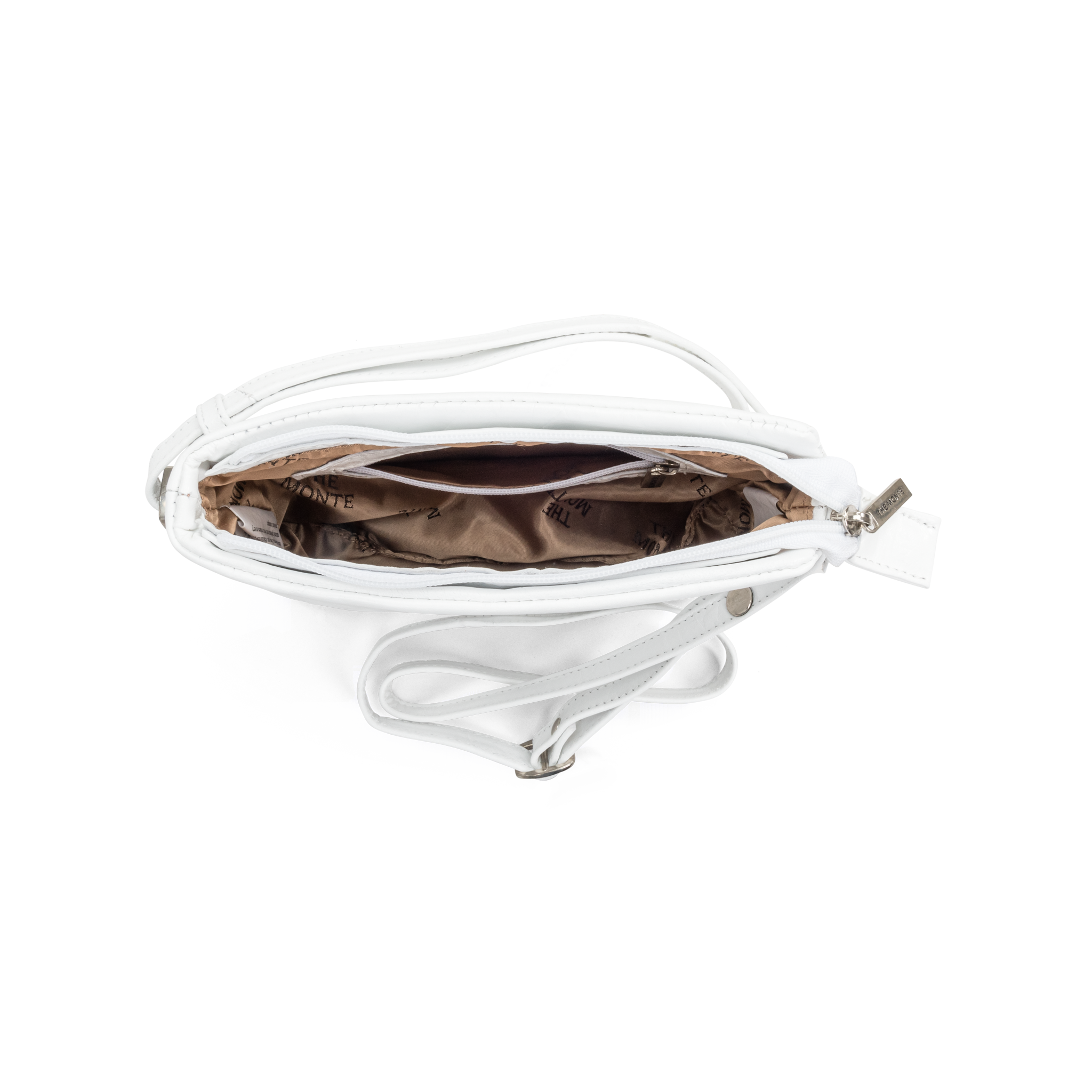 Crossbody i skinn - Hvit