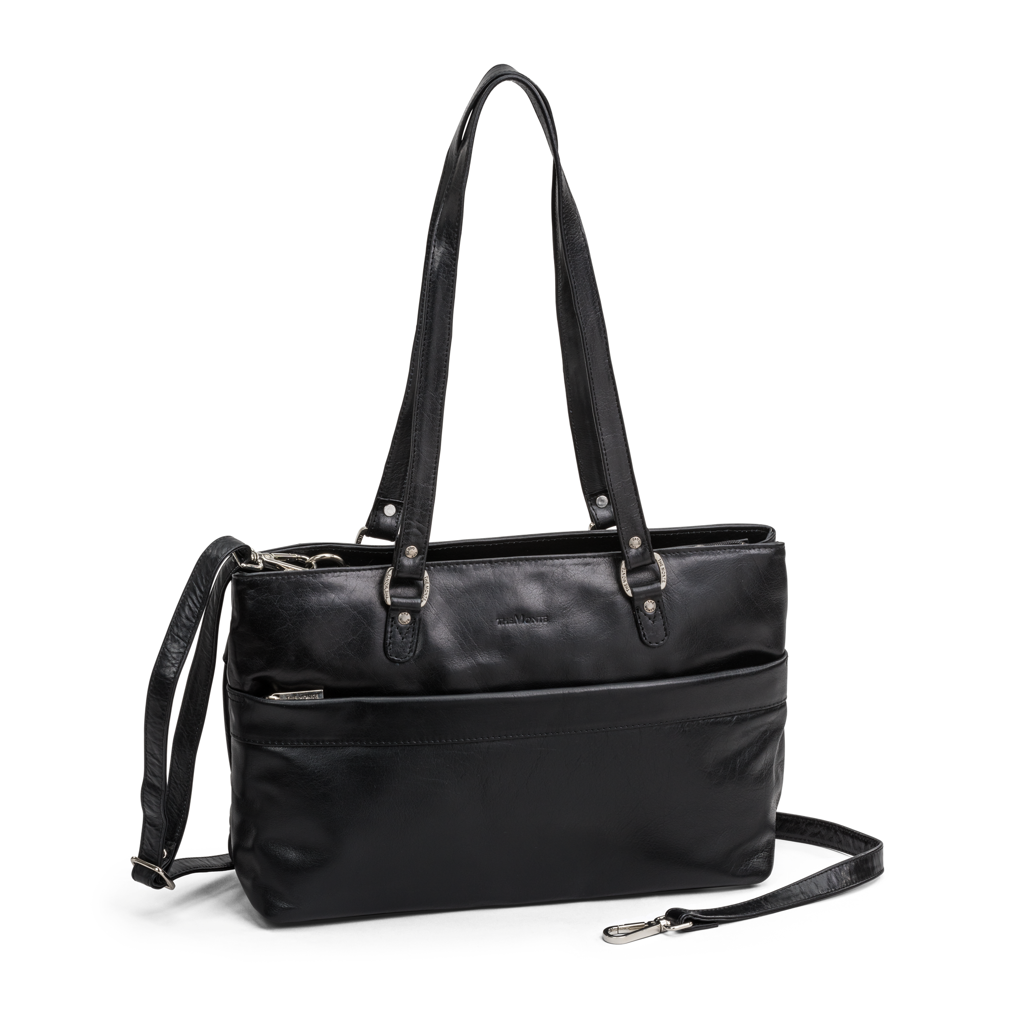 Tote bag i skinn - Svart