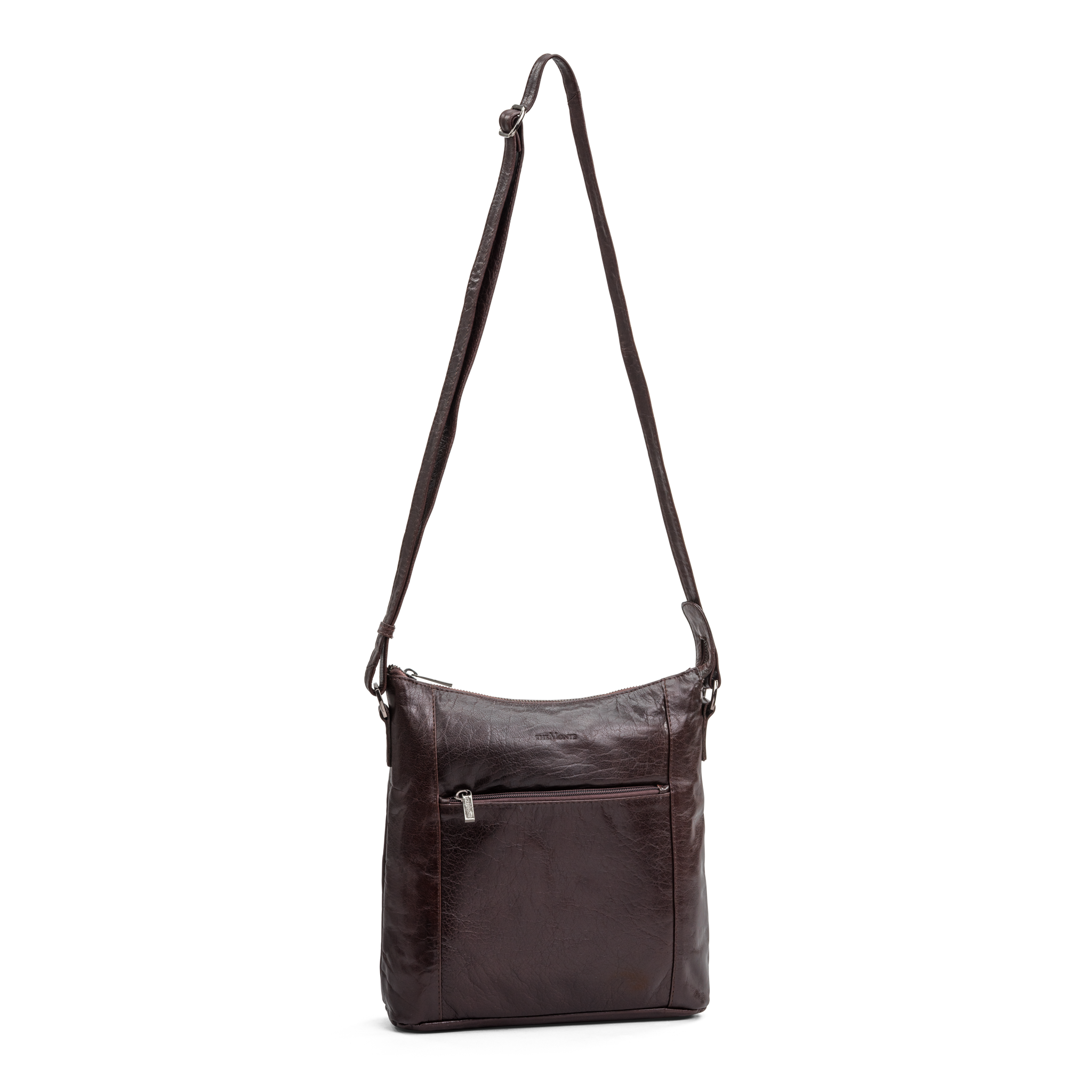 Crossbody i skinn - Brun
