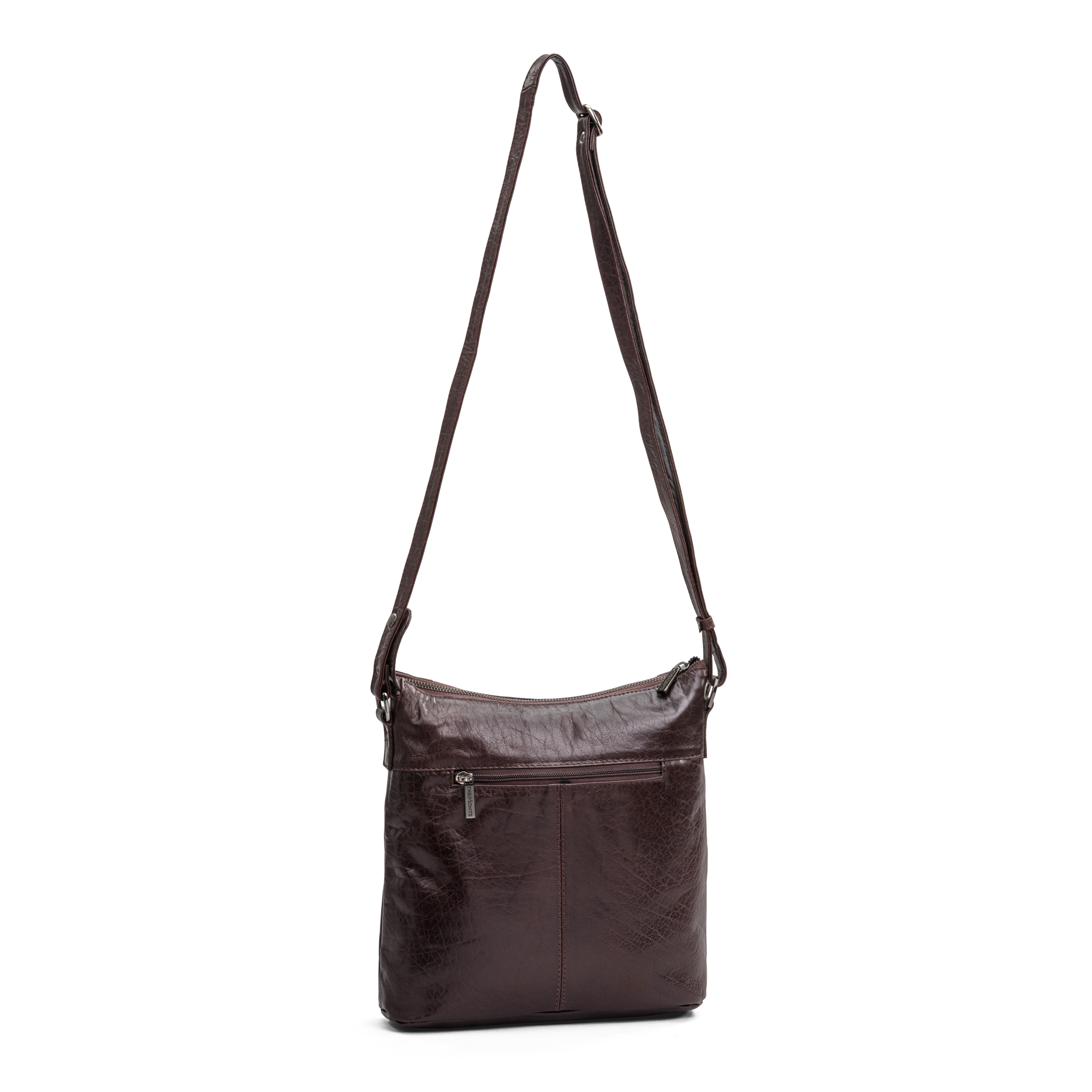 Crossbody i skinn - Brun