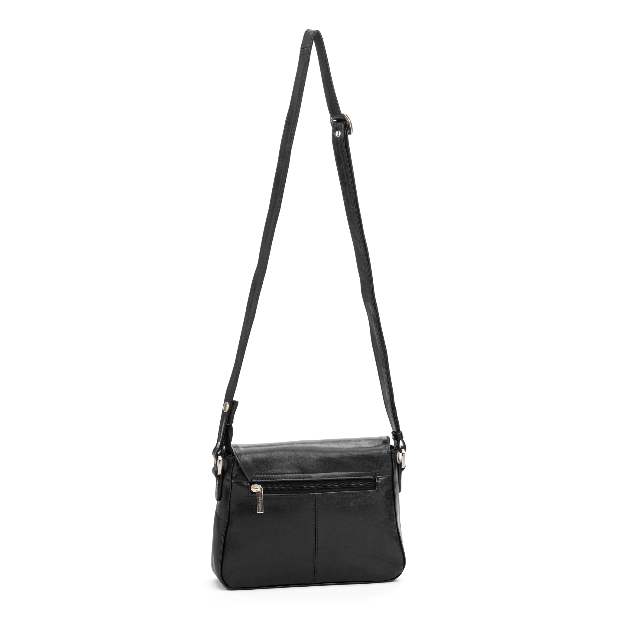 Crossbody-veske i skinn - Svart