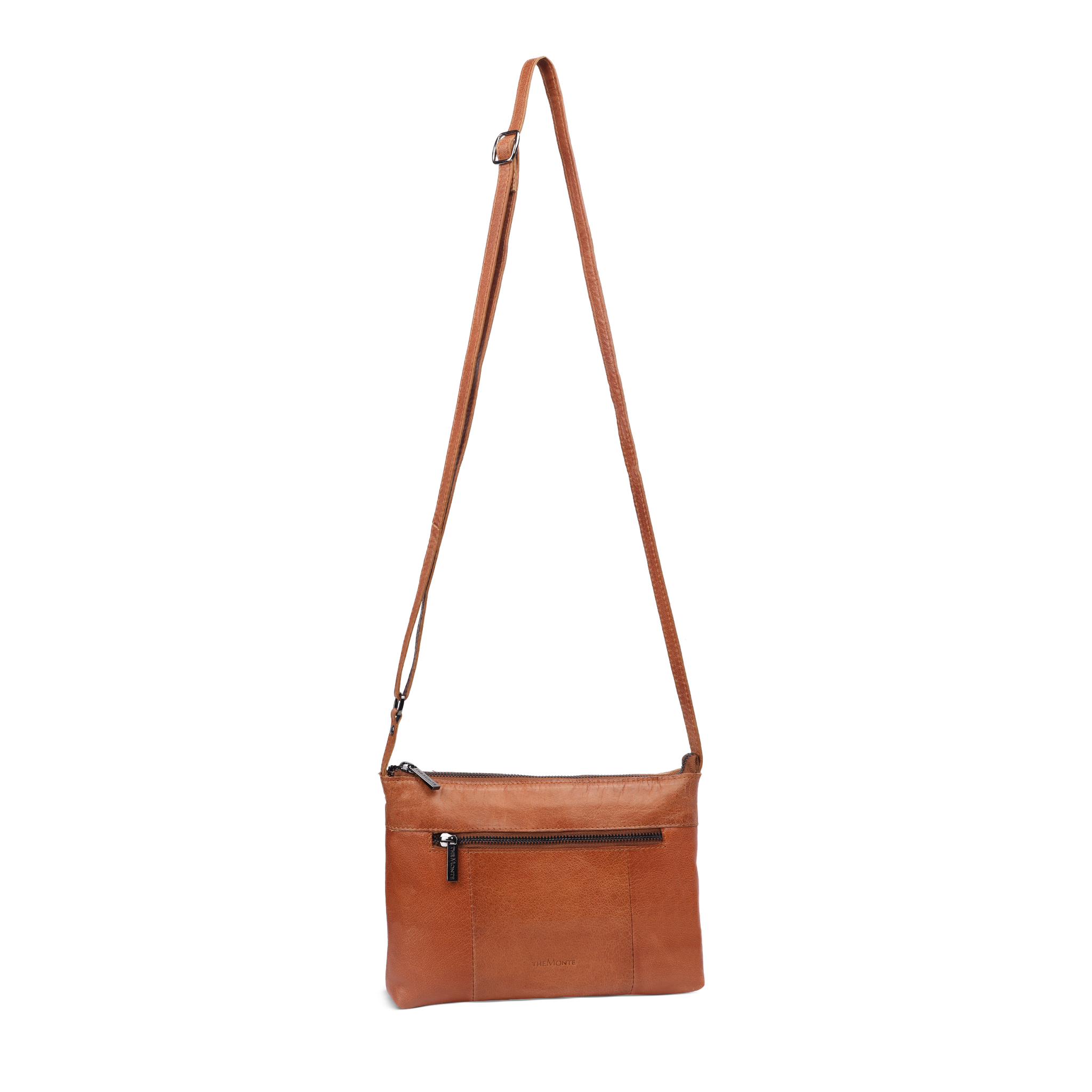 Crossbody-veske i skinn - Whisky