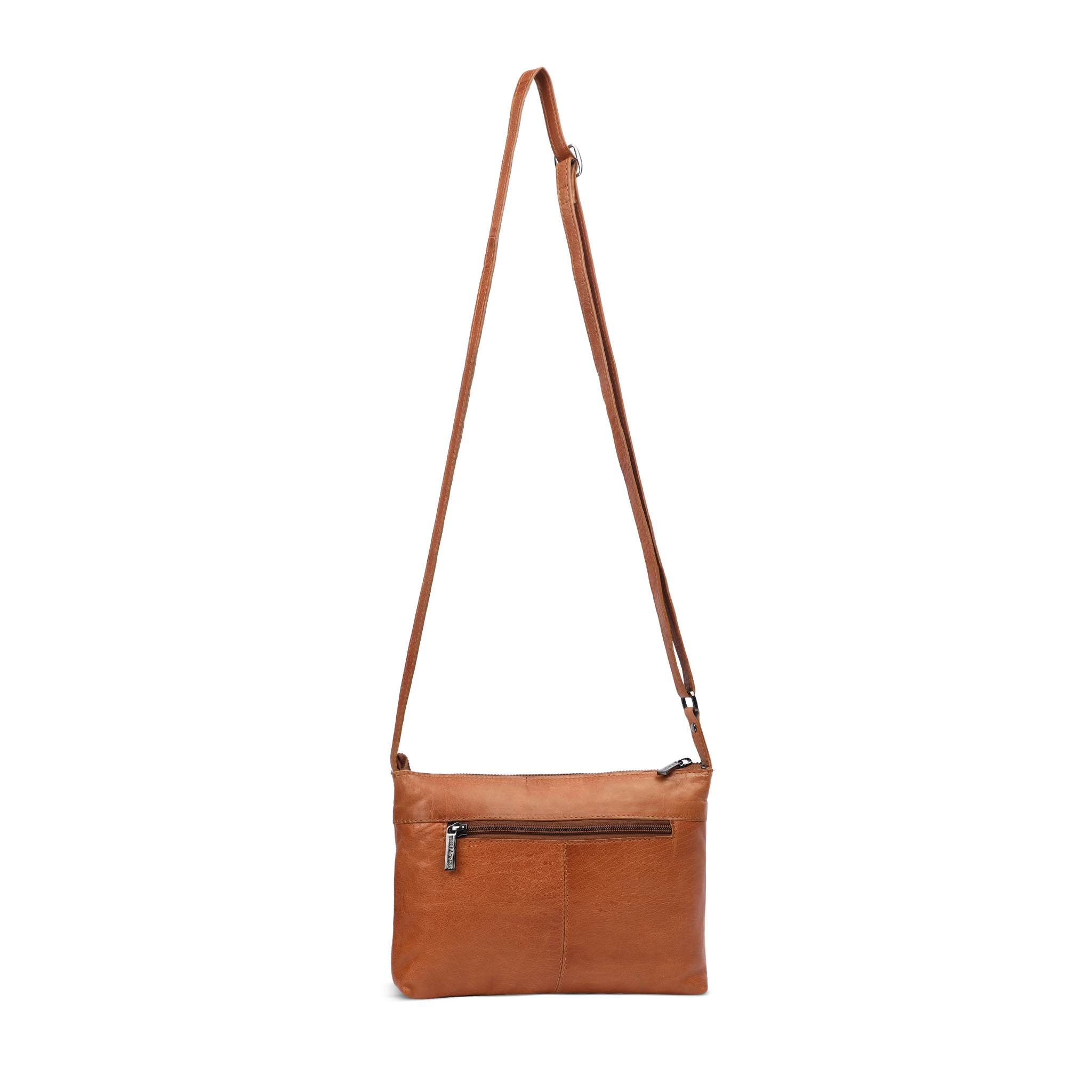 Crossbody-veske i skinn - Whisky