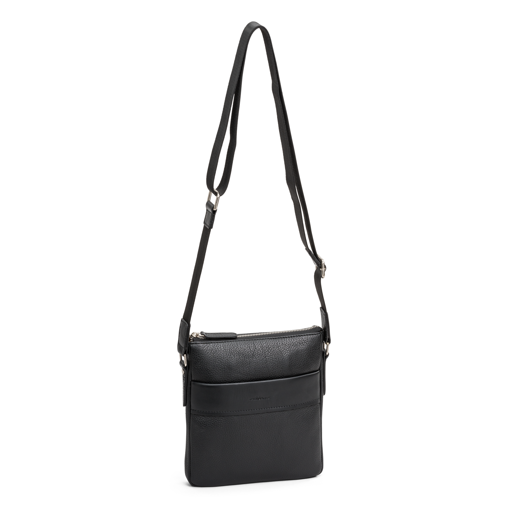 Crossbody i skinn - Svart