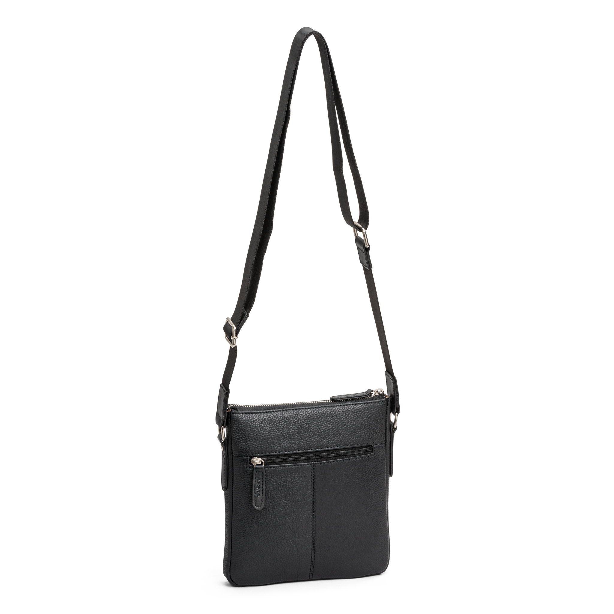Crossbody i skinn - Svart