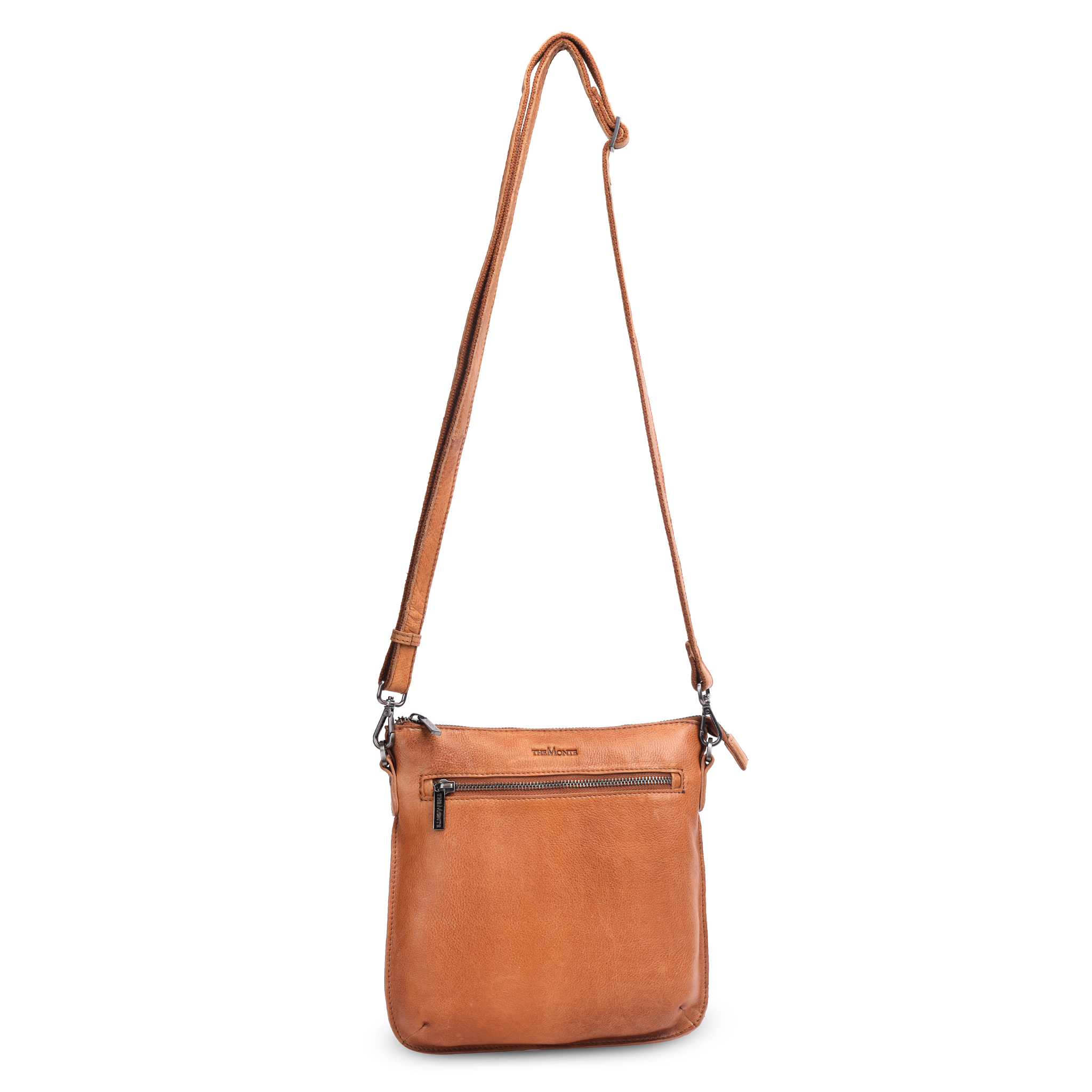 Crossbody-veske i skinn - Walnut
