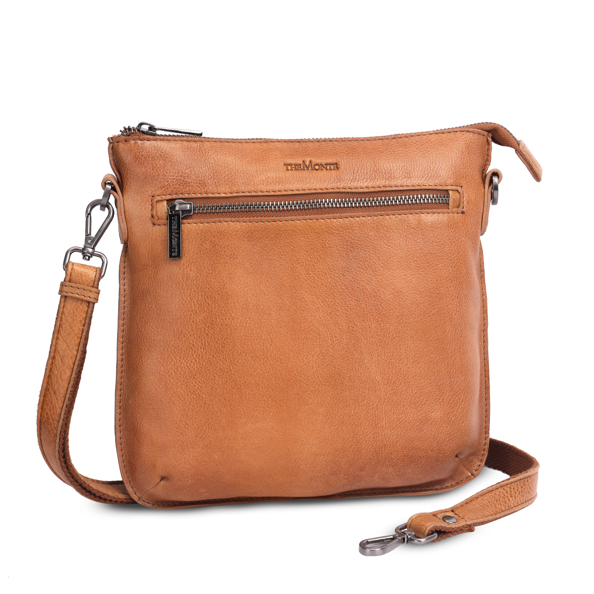 Crossbody-veske i skinn - Walnut