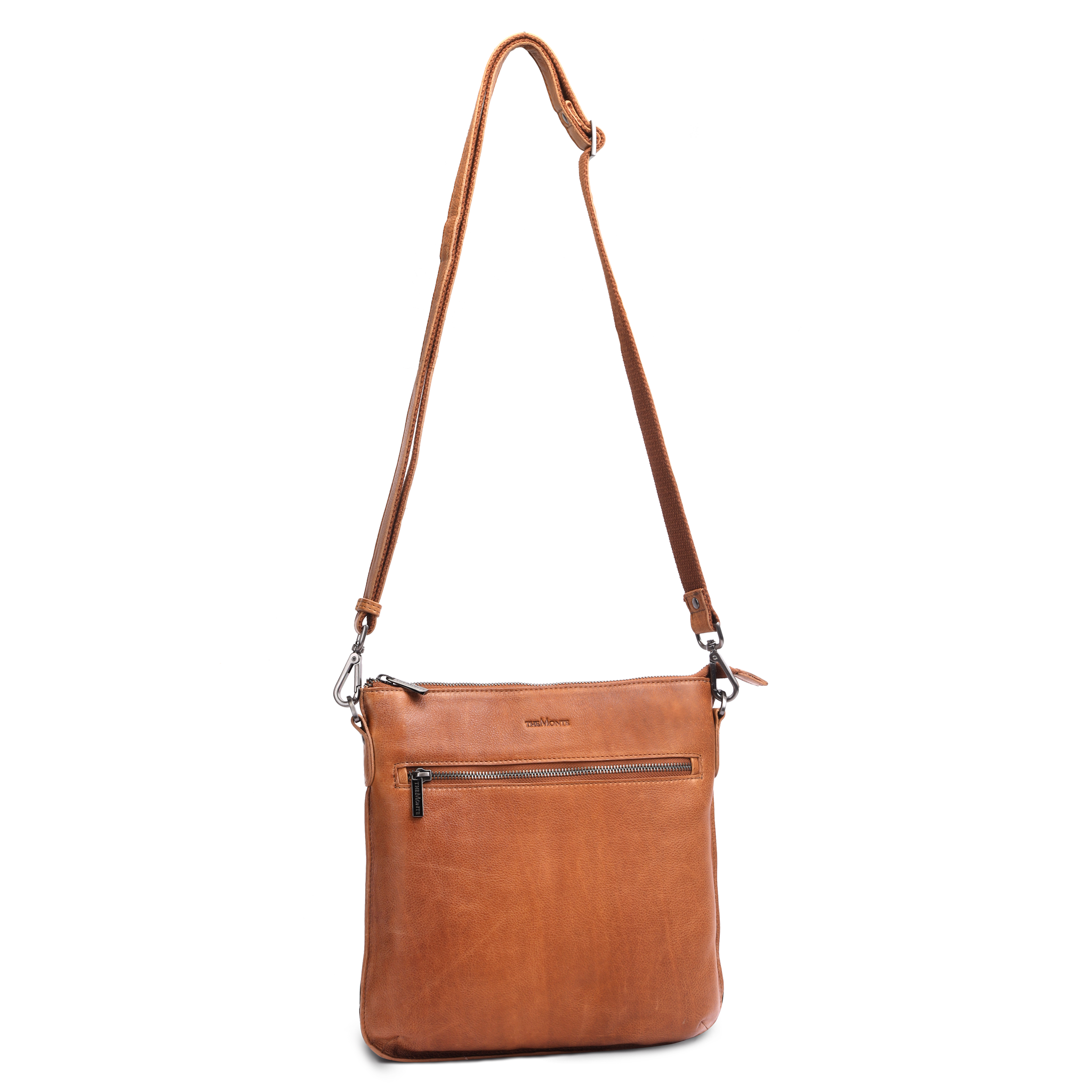 Crossbody i skinn - Walnut