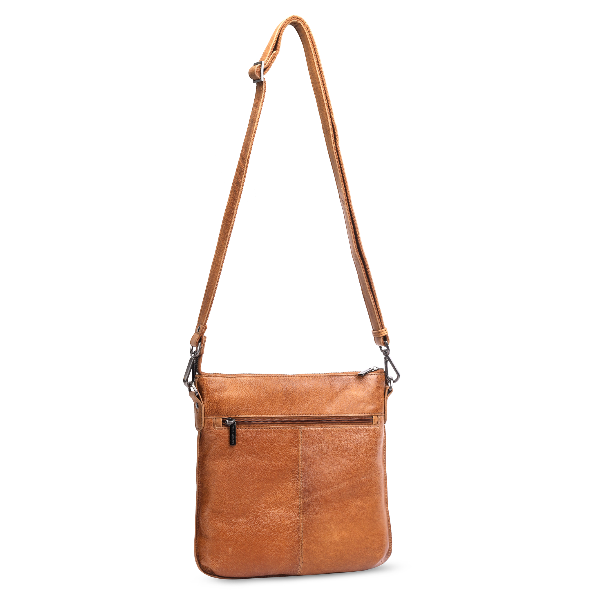 Crossbody i skinn - Walnut