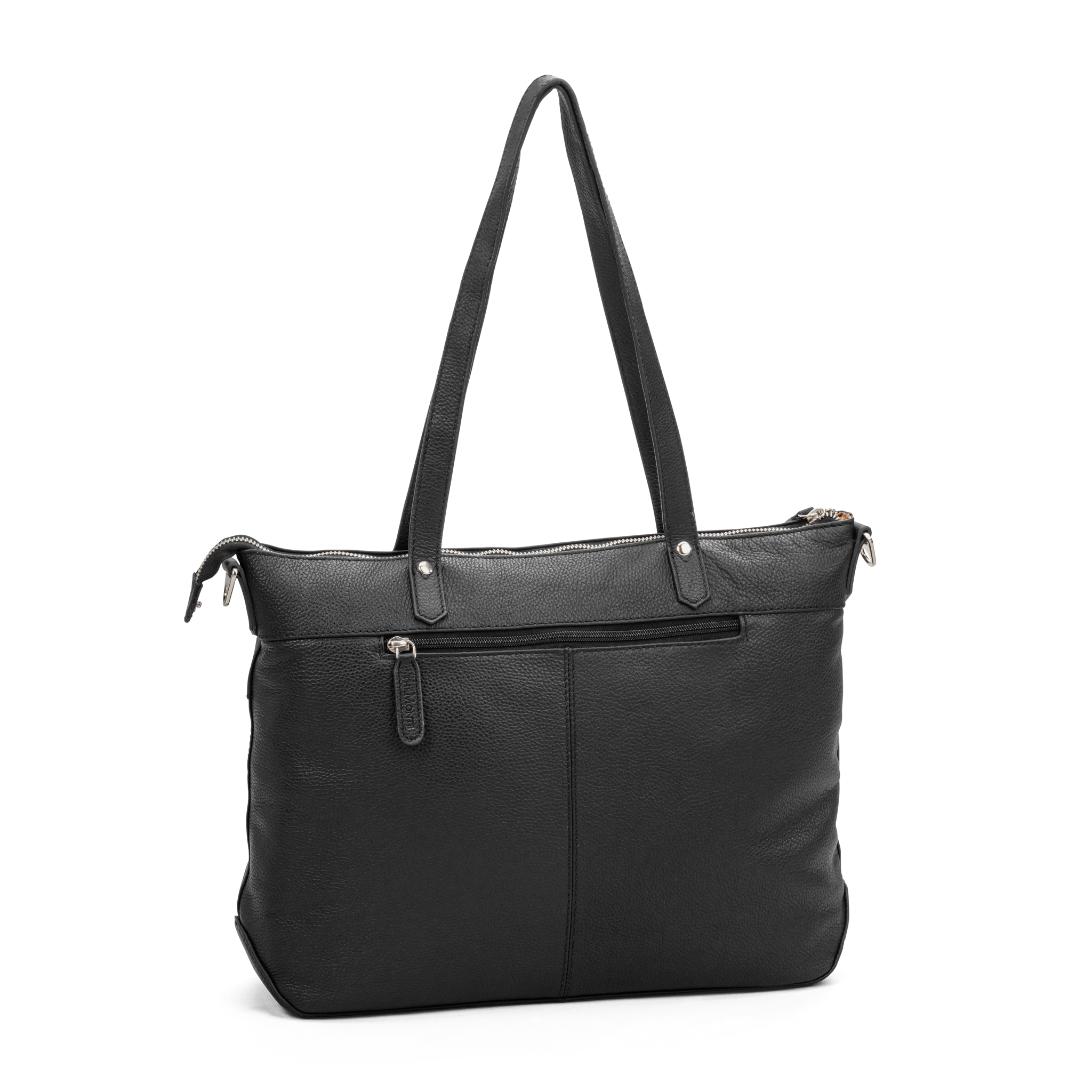 Tote bag i skinn - Svart