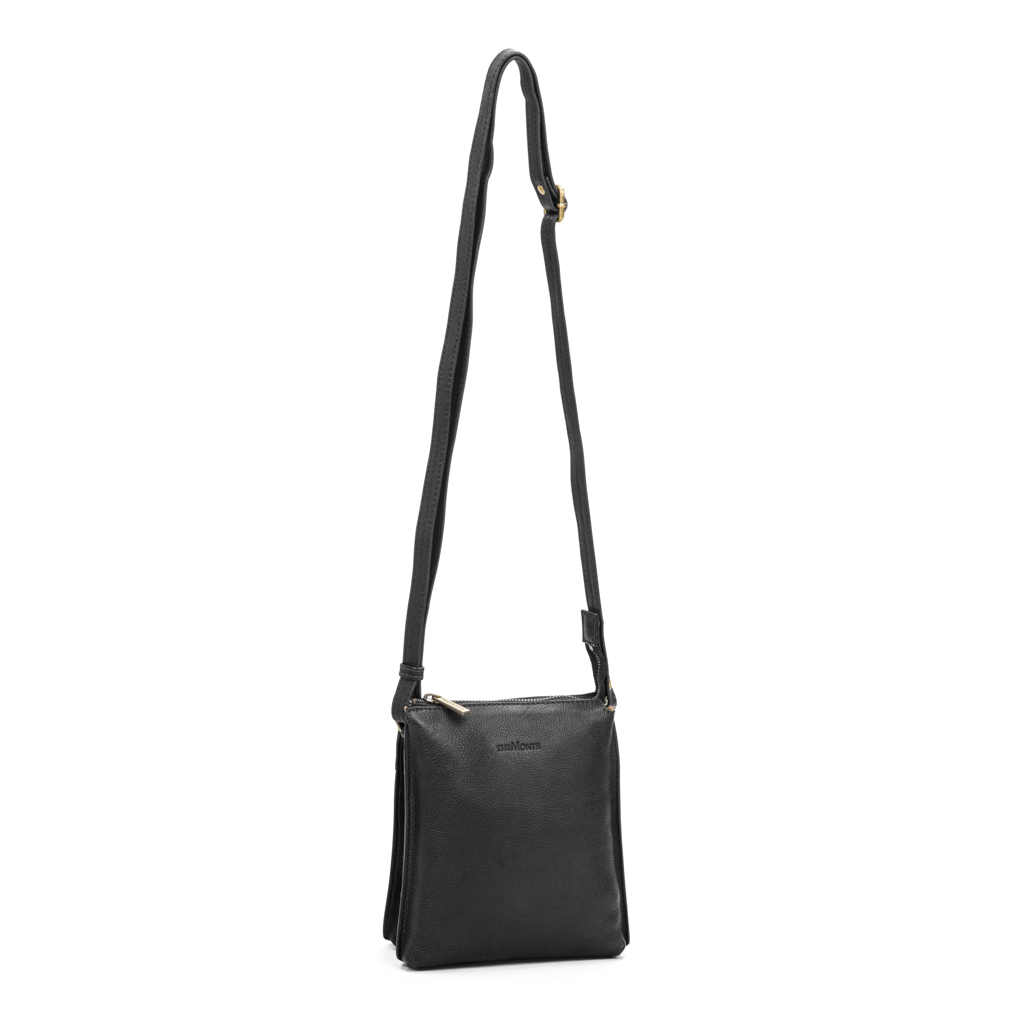 Crossbody-veske i skinn - Svart
