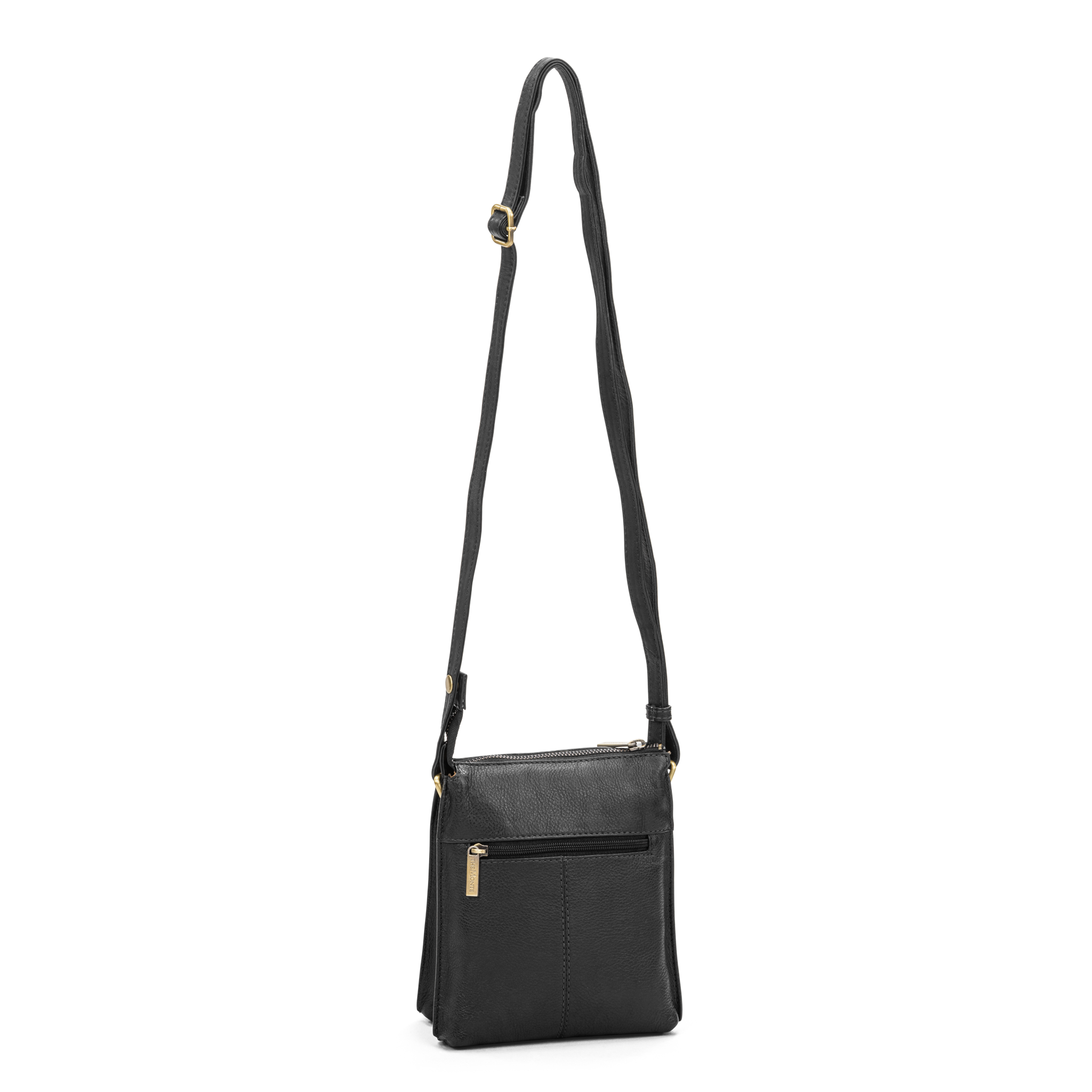 Crossbody-veske i skinn - Svart