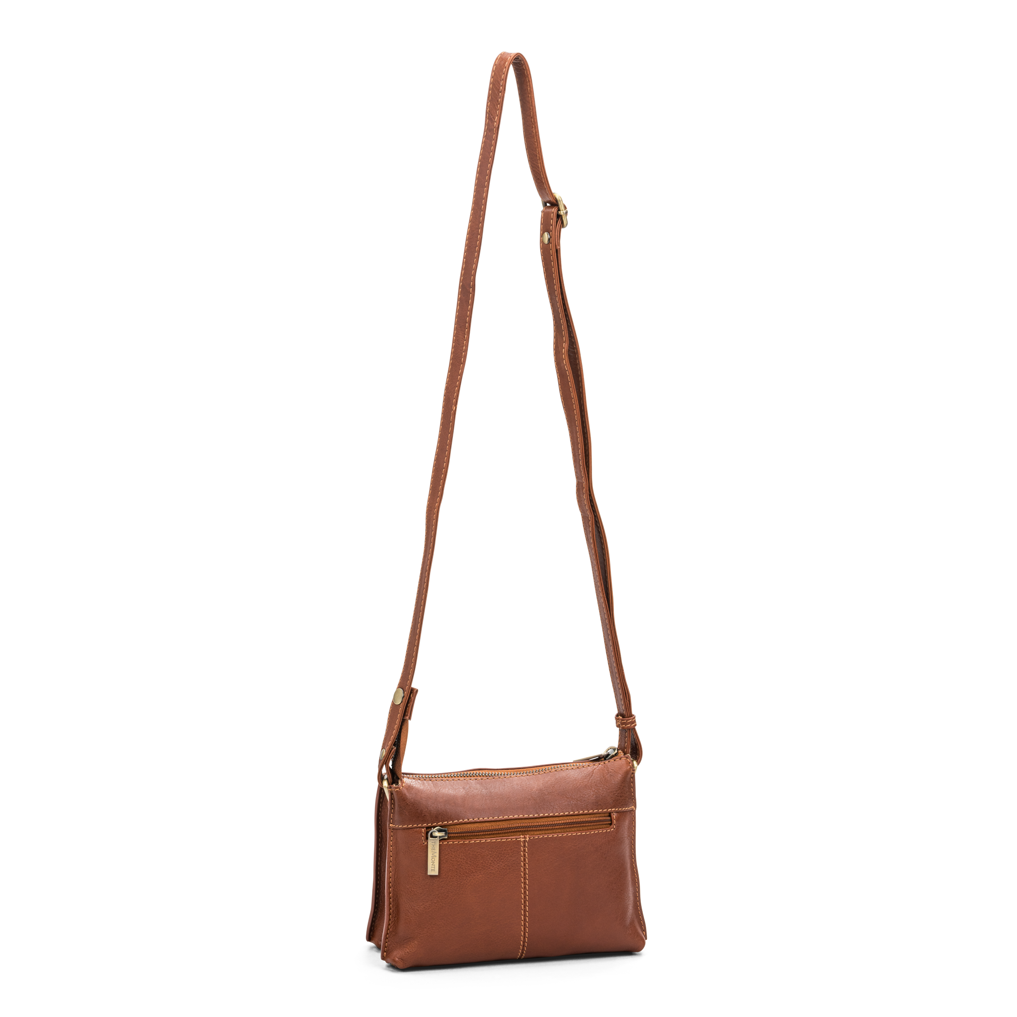 Clutch veske i skinn - Cognac